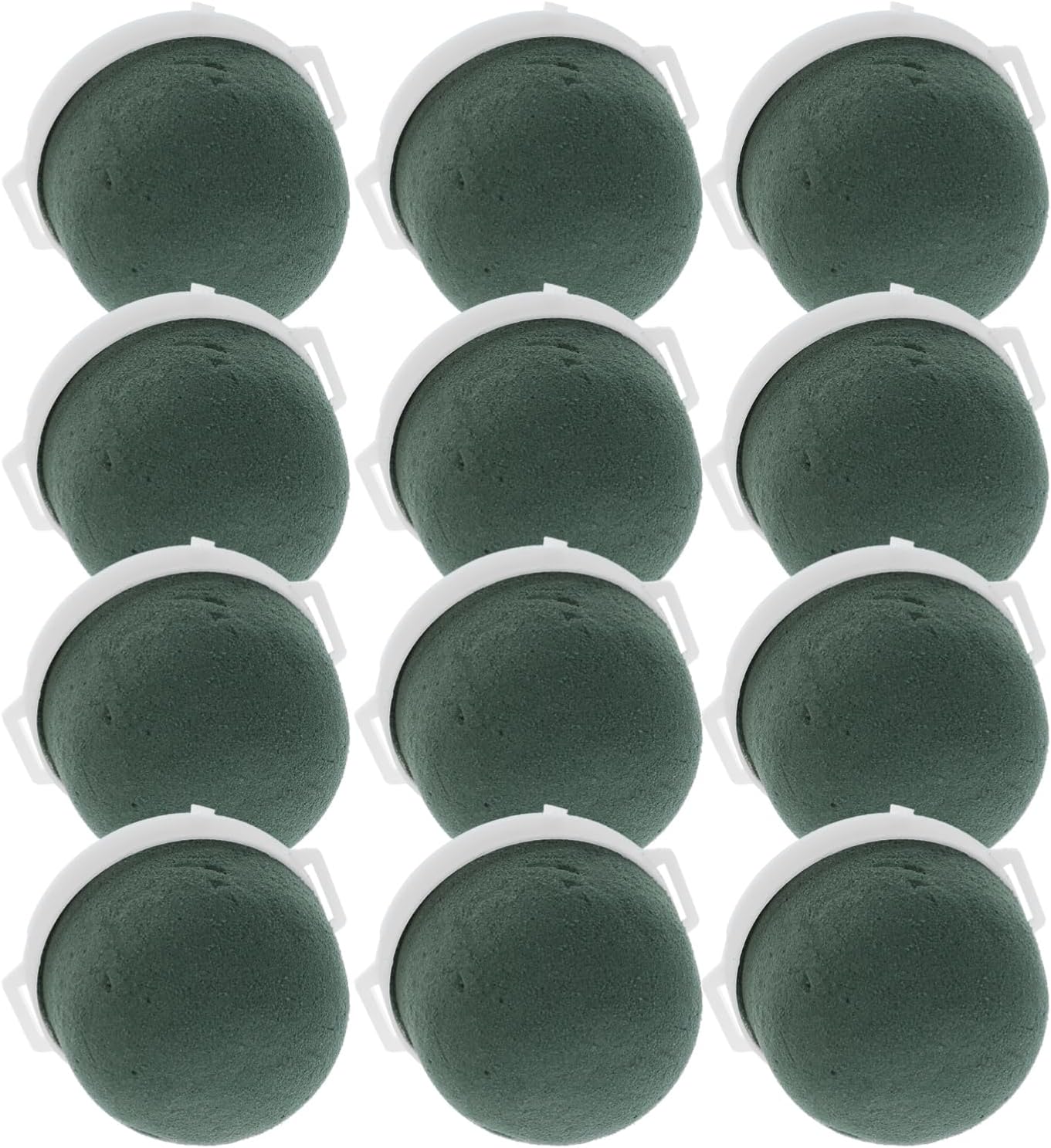 SHINEOFI 12pcs Mini Floral Foam Holder, Round Flower Foam for Wedding Floral Craft, Flower Arrangement Supplies for Wine Bottle, Green, 2.16 x 1.92 x 1.69 Inch