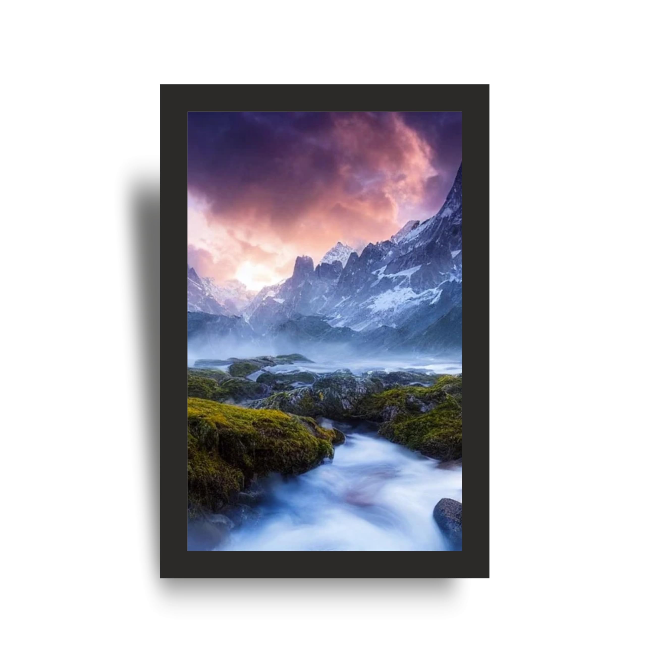 Misty Mountain River Wall Art Frame Set of 3 – view 2
