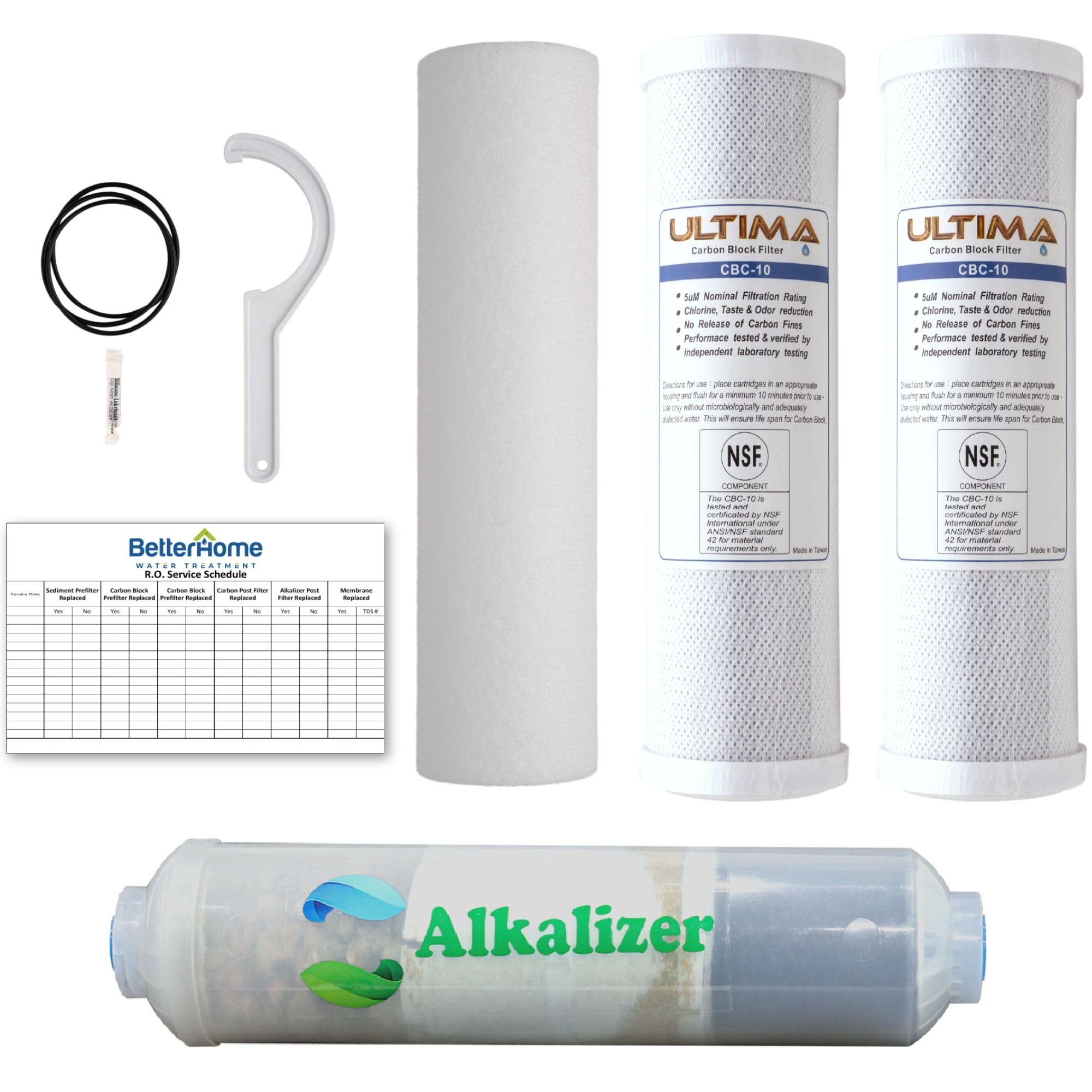 Prime Water Products Ultima Filtro de agua de 5 etapas con alcalinizador, kit de filtro de agua de ósmosis inversa con ionización de agua