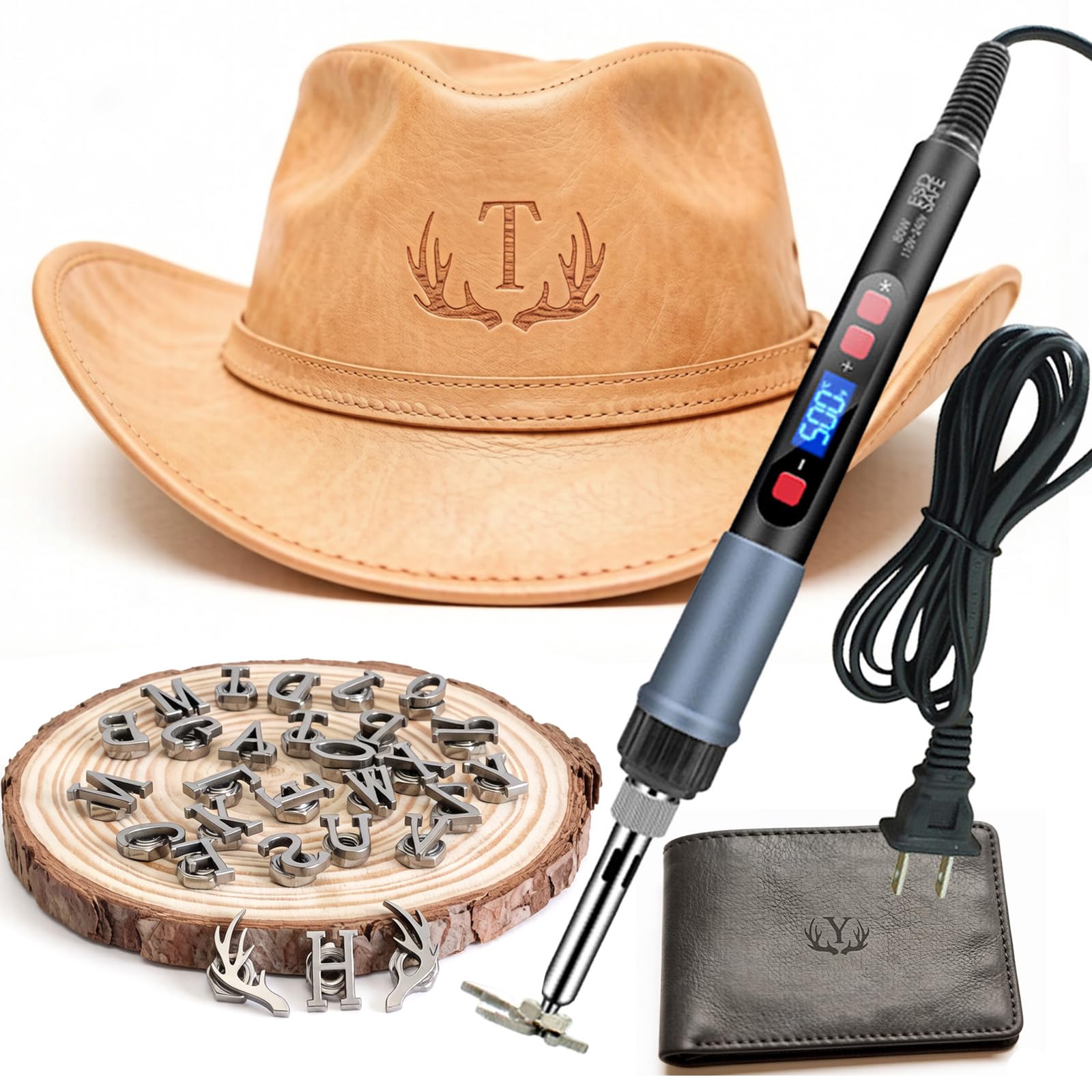 Ferro elettrico personalizzato con controllo digitale della temperatura, strumento di marcatura in legno e pelle, timbro personalizzato per alimenti, barbecue, artigianato, regalo fai da te perfetto