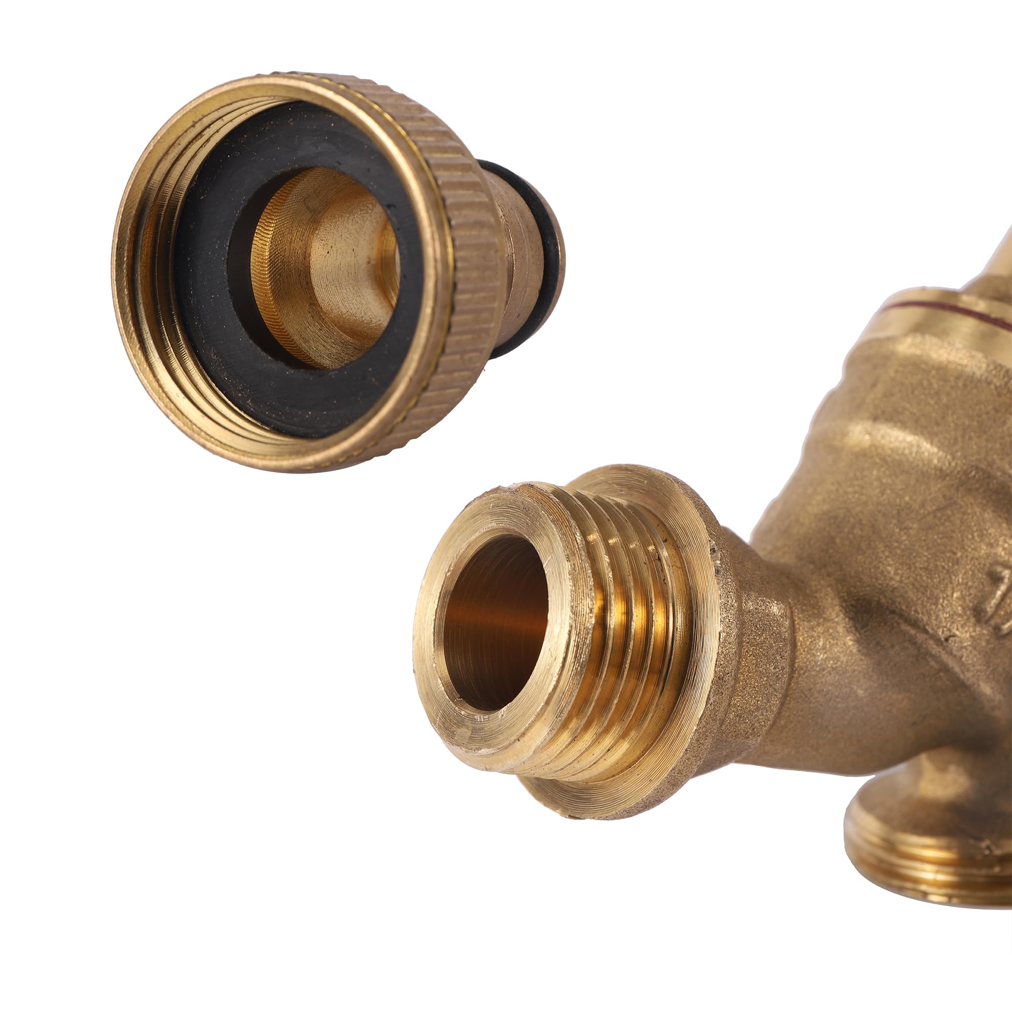 Mosiężny kran do zbiornika IBC S60X6, adapter G1/2", narzędzie zaworu z zaworem kulowym kranu węża ogrodowego(4293)