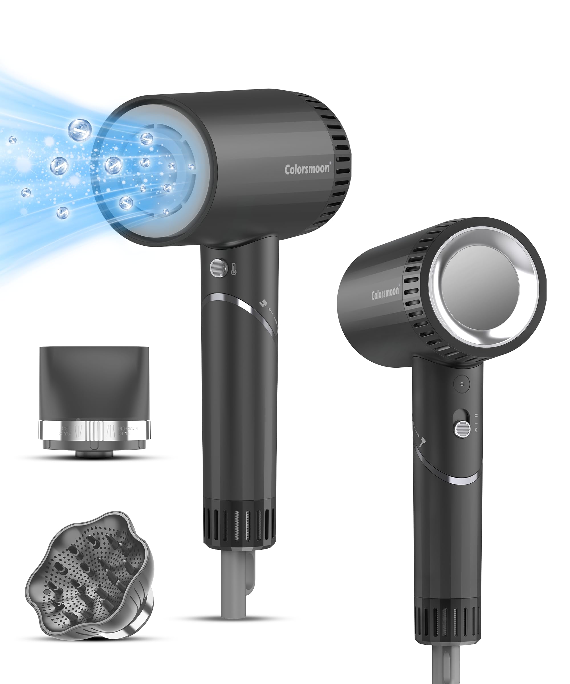 Hair Dryer 100 000 RPM High-Speed Blow Dryers for Women Men Hair Dryers with Diffuser Nozzle Portable for
