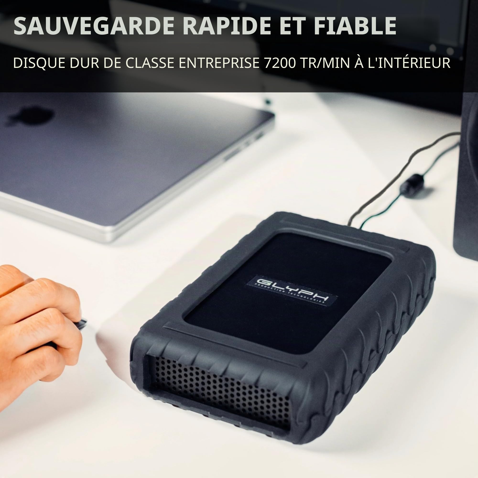 GLYPH BlackBox Pro Disque Dur Externe 8000 Go Noir - Disques durs externes (8000 Go, 3.0 (3.1 Gen 1), 7200 TR/Min, Noir)
