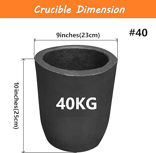 Miniatura 5 de LSMIITTH Crisol de grafito de arcilla de 13 lbs6 kg para fundición de metal crisol de refinación de aluminio plata cobre latón oro - # 6 Crisol