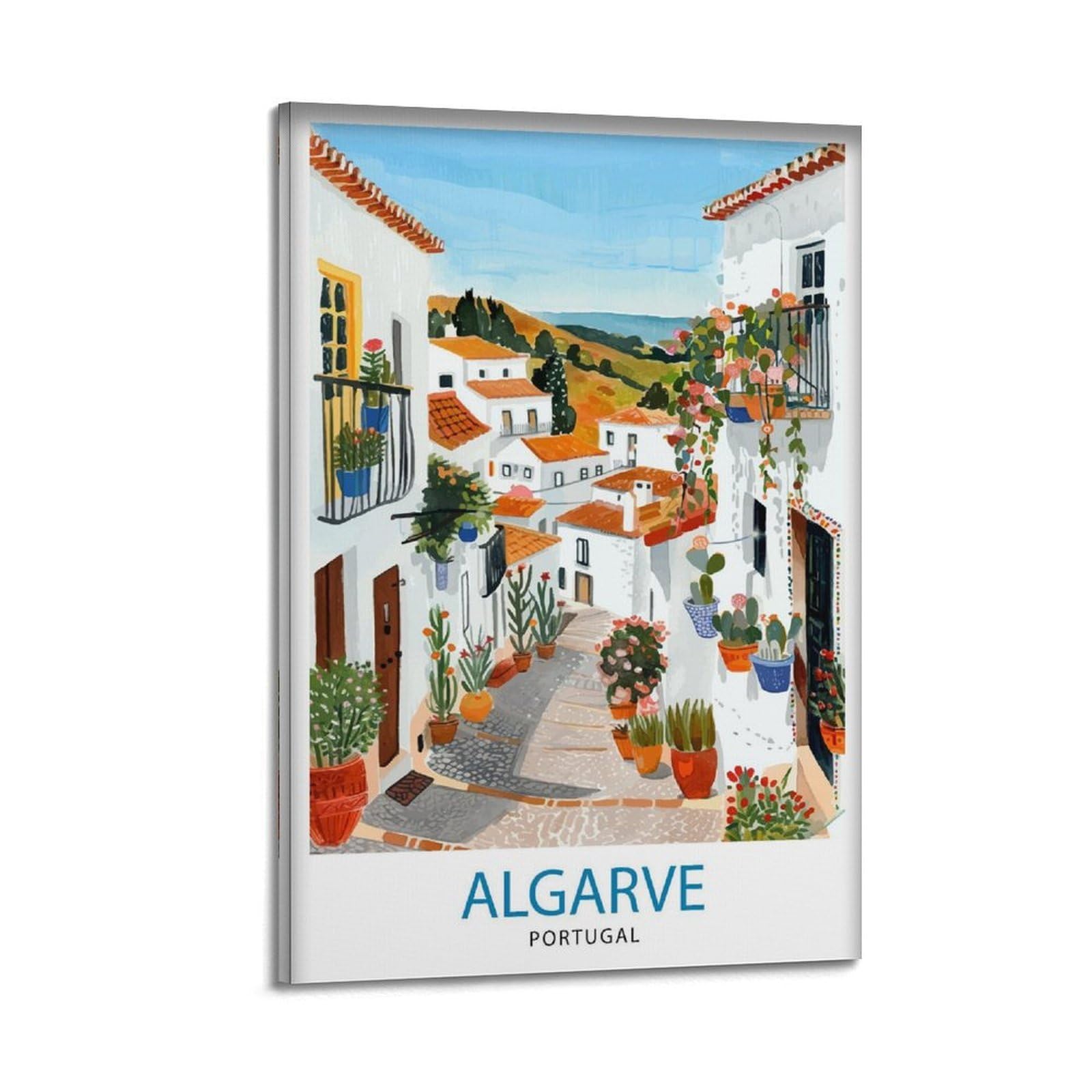 xiaoxiaoshen Algarve Portugal Travel Portuguese Lover Canvas Poster Wall Art Prints Room Aesthetic Murals Bedroom And Living Decorations 08x12inch(20x30cm)