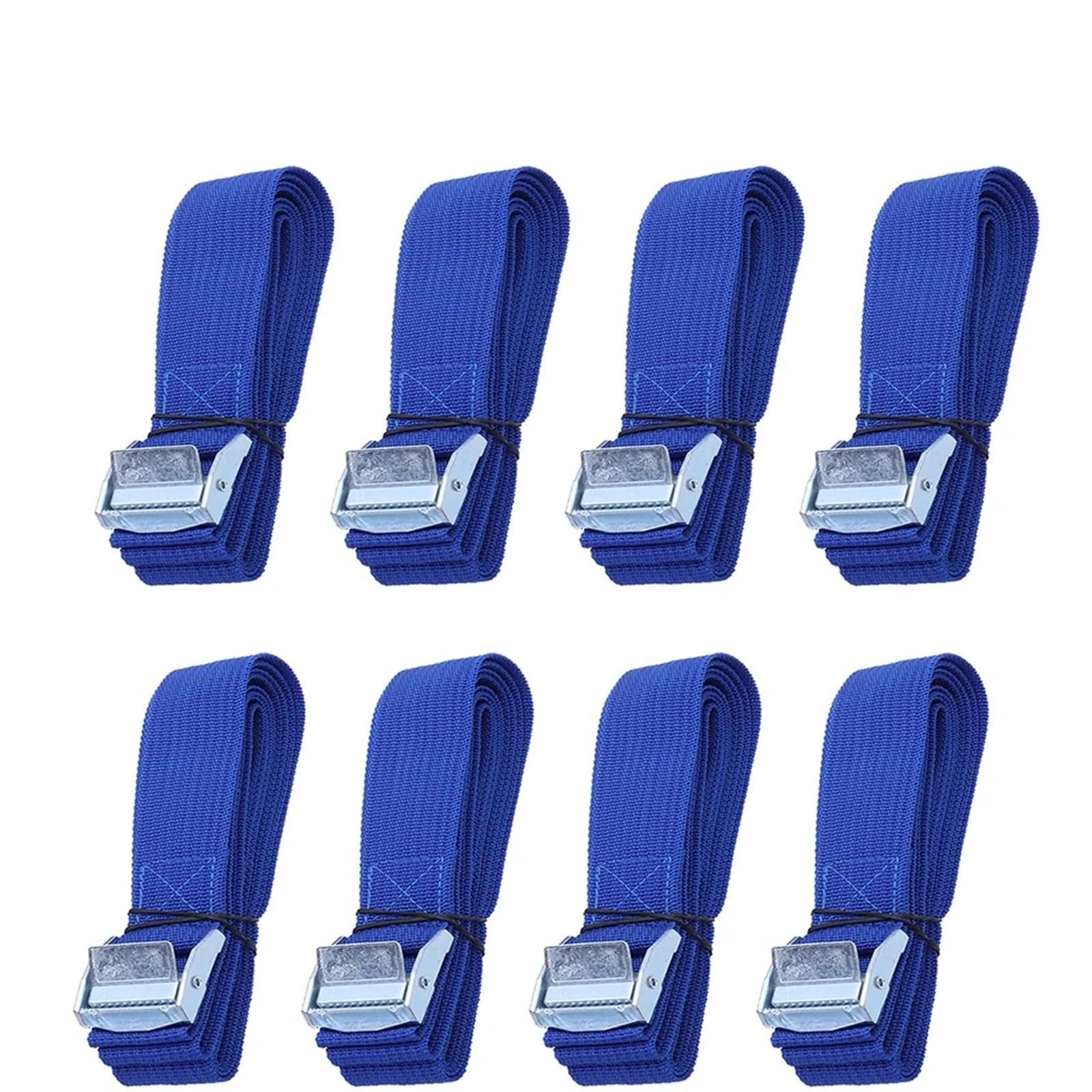Correas de Amarre de 2,5 M con Hebilla, Correas de Amarre de liberación rápida de Nailon for Amarre de Carga, portaequipajes for Techo de Coche, portaequipajes for Kayak en Movimiento(8PC)