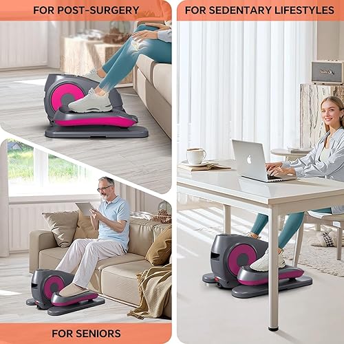 Miniatura 6 de 2025 New Under Desk Elliptical Machine, Electric Ellipse Leg Exerciser Pro As Seen On TV with 16 Adjustable Speed, Quiet and Fully Assembled with