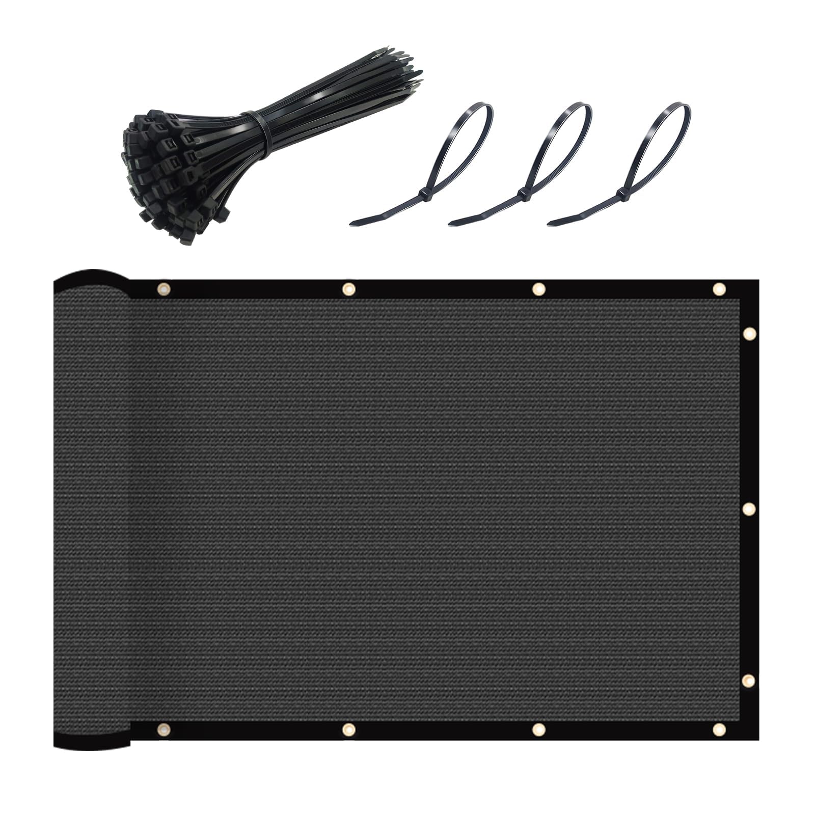 UPGRADE Fence Privacy Screen 8' x 25' Fence Commercial Shade Cover with Brass Grommets Heavy Duty Perfect for Outdoor Back Yard-Dark Grey, Customizable