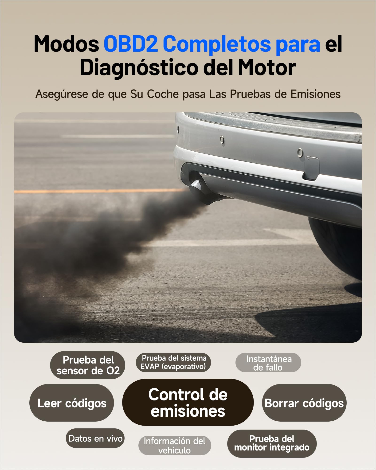 TOPDON AD500 OBD2 Diagnosis Escáner de Coche para Motor, Transmisión, ABS y airbags, 6 Funciones de Reinicio (Aceite, SAS, Acelerador, TPMS, BMS, EPB),AutoVIN, Actualizaciones Wi-Fi de por Vida