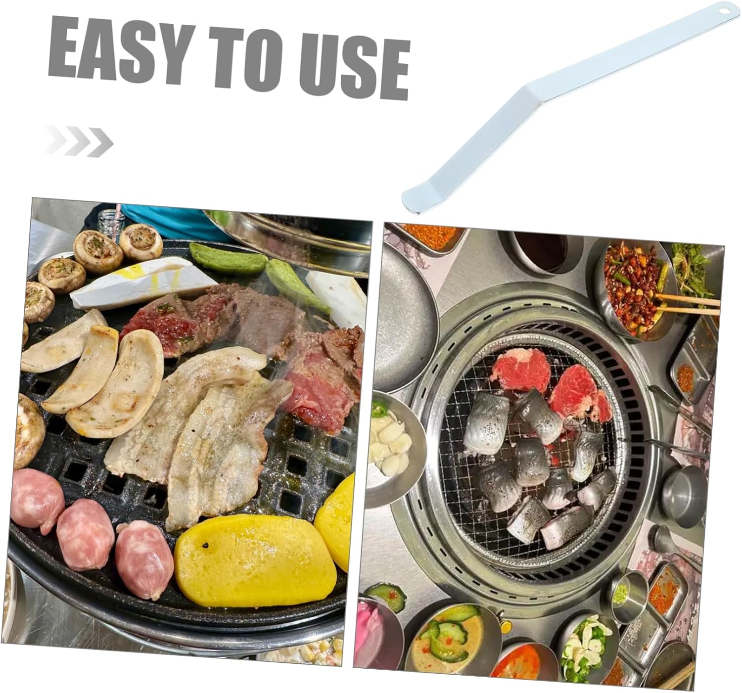 VICASKY Stainless Steel Grill Tool Grate Lifter Xmas Portable Ergonomic
