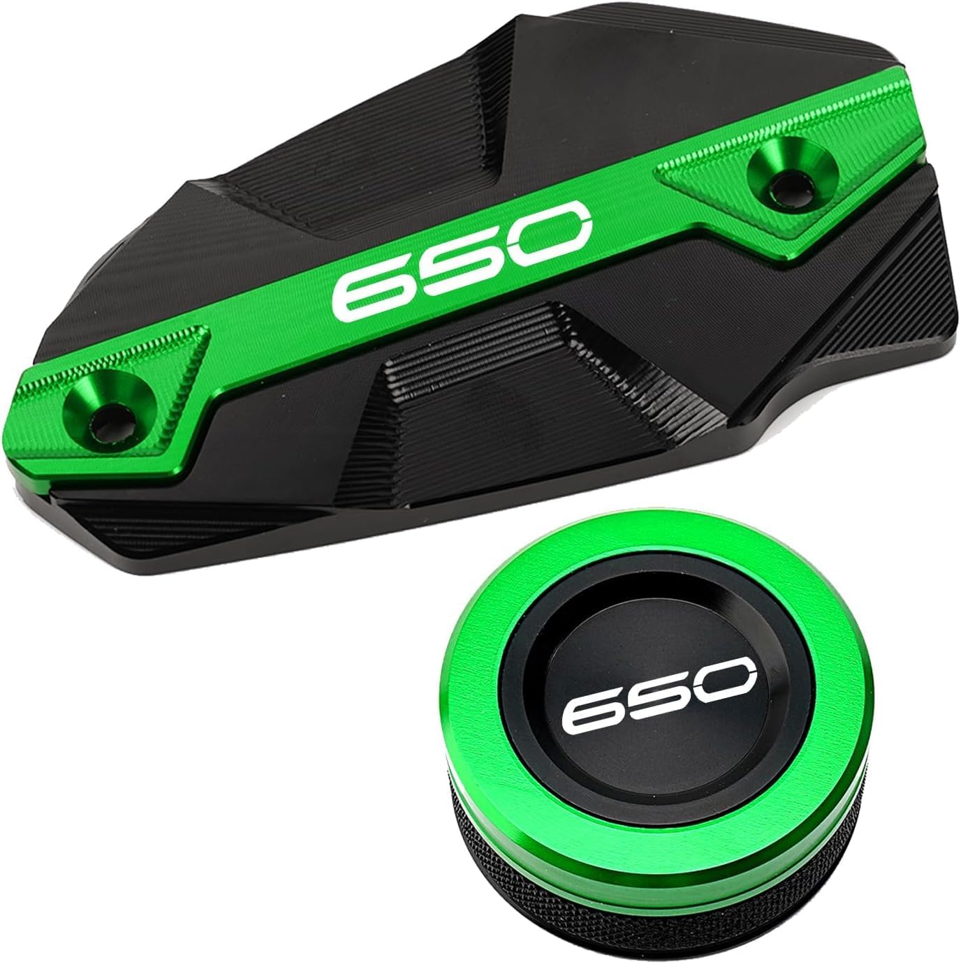 Fit For Kawasaki Z650 Z 650 2017-2022 2023 2024 2025 CNC Motorcycle Rear and Front Brake Fluid Reservoir Cover Cap Master Cylinder Cover