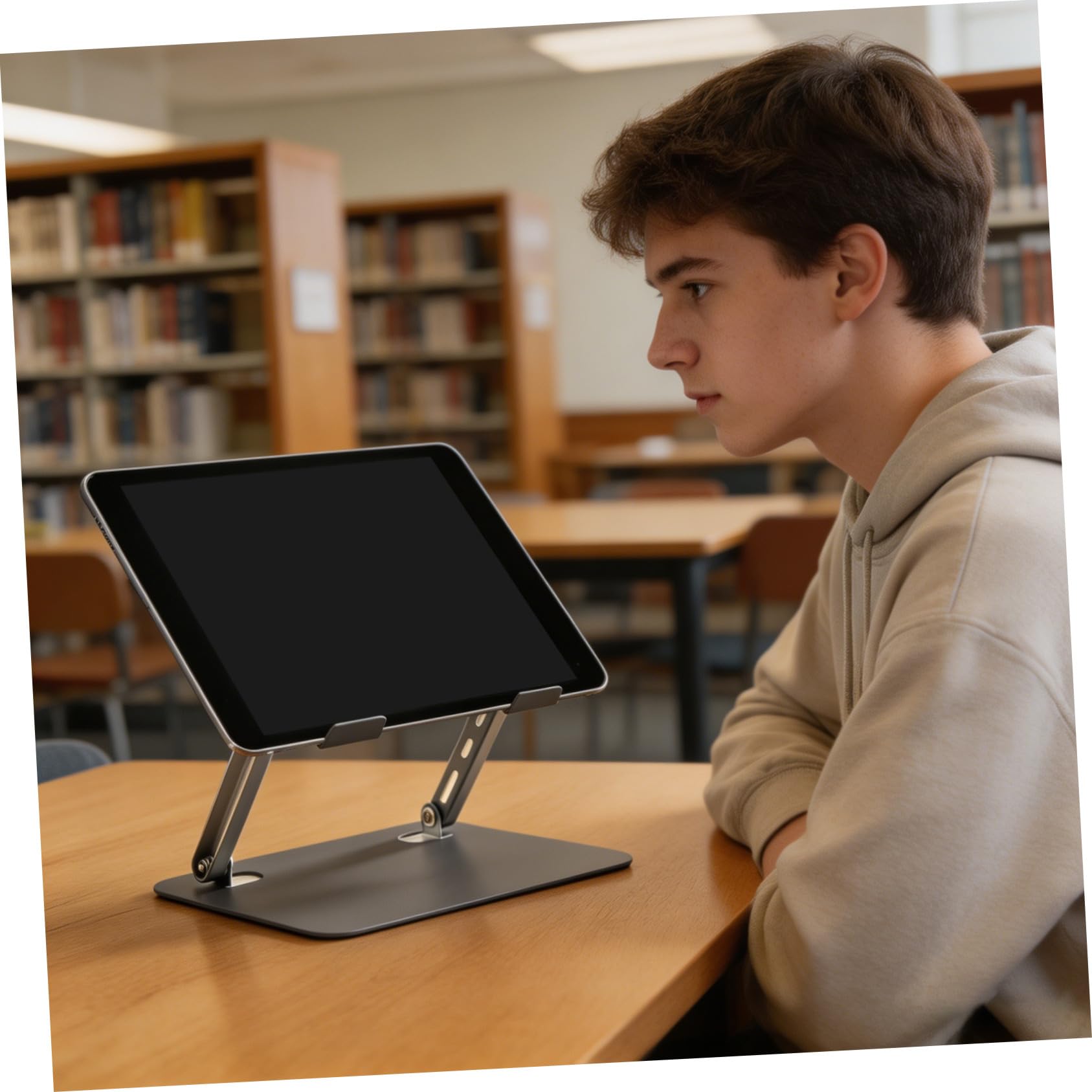 Support pour Ordinateur Portable Pliable en Acier au Carbone, Ventilé