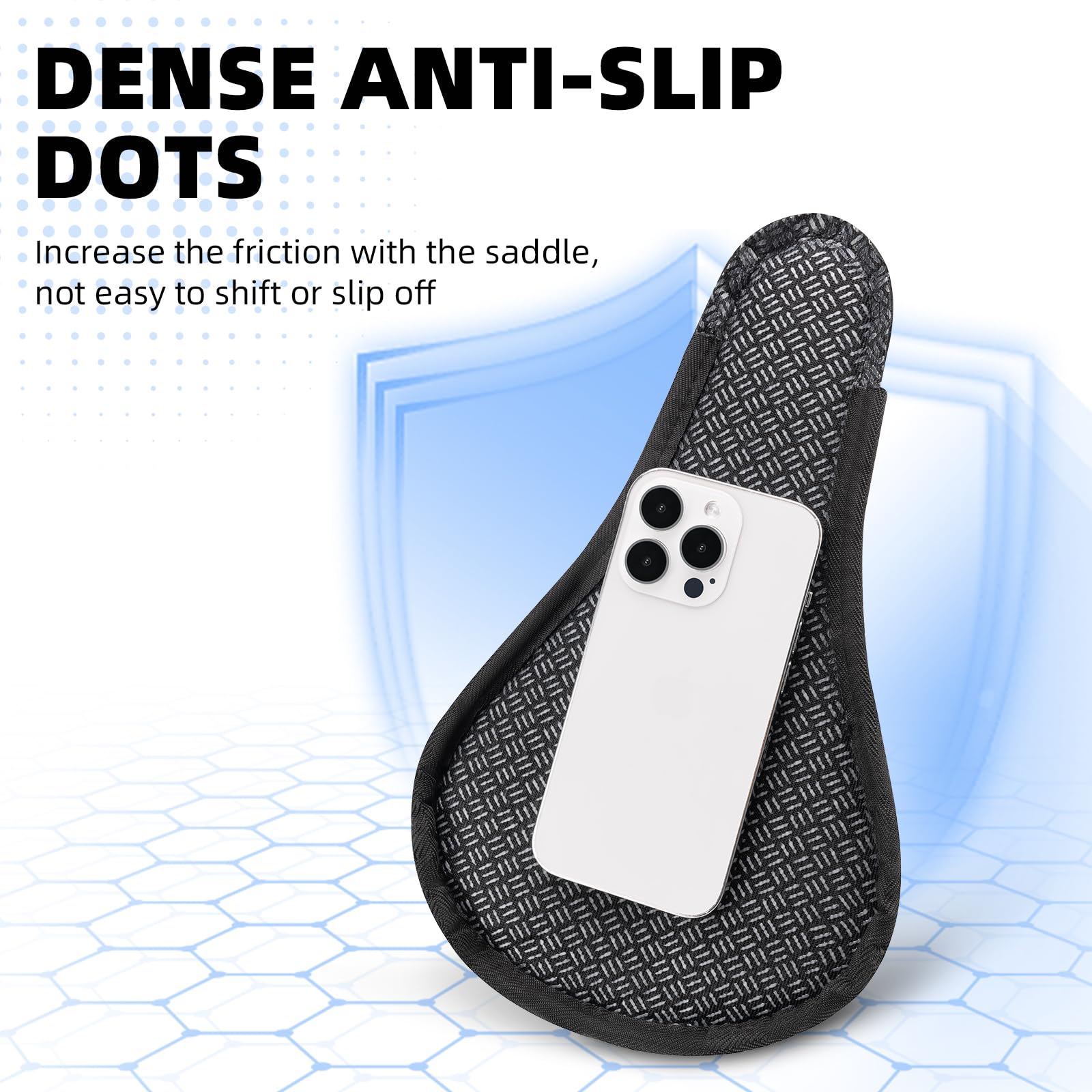 ROCKBROS Bike Seat Cushion, Gel Padded Bicycle Seat Cover for Men Women Comfort, Adjustable Bike Seat Cover Compatible with Peloton, Outdoor & Indoor Bicycle Seat Cushion (10.2