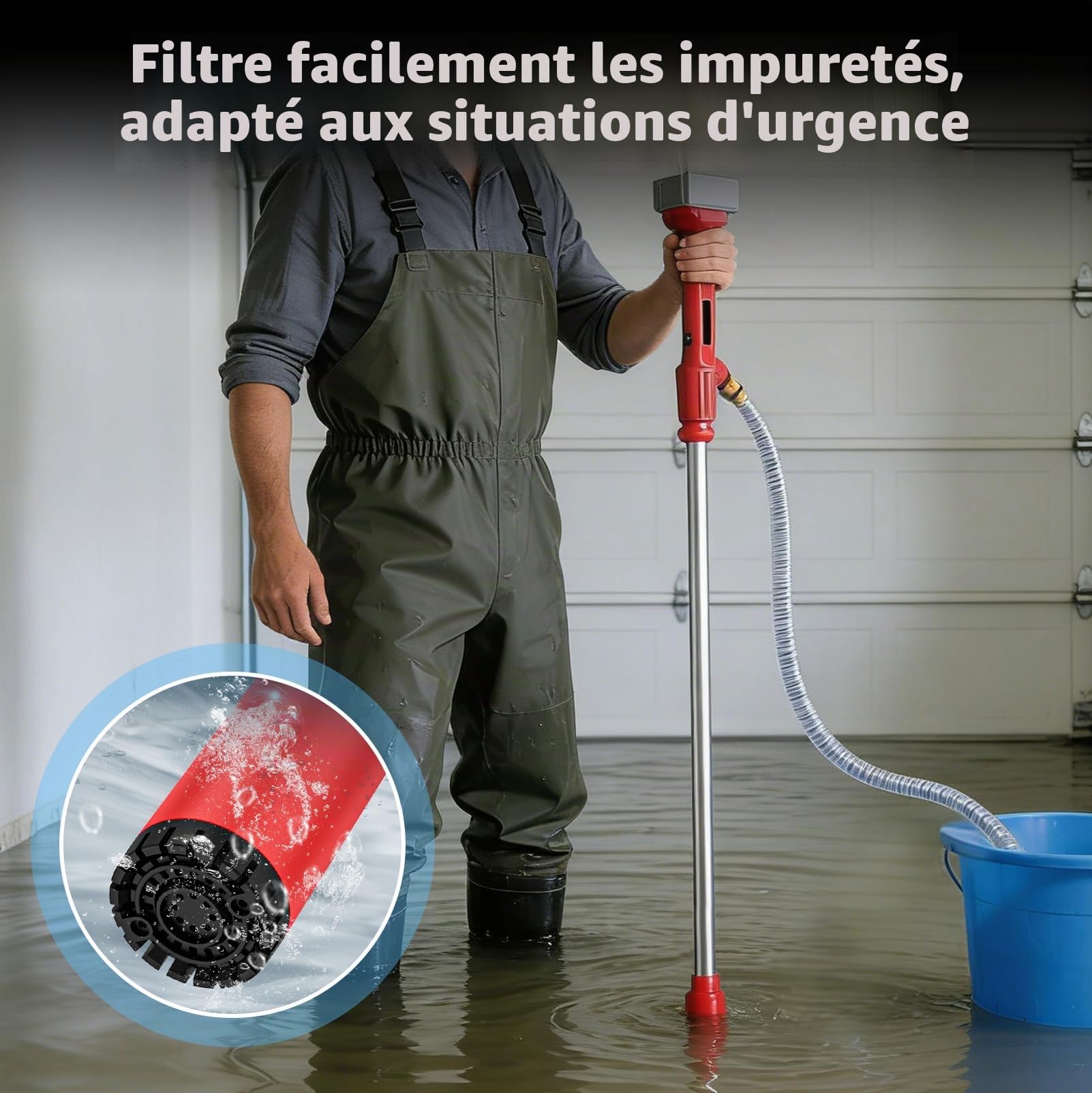 Pompe à eau Sans Fil pour Récupérateur d'eau de Pluie