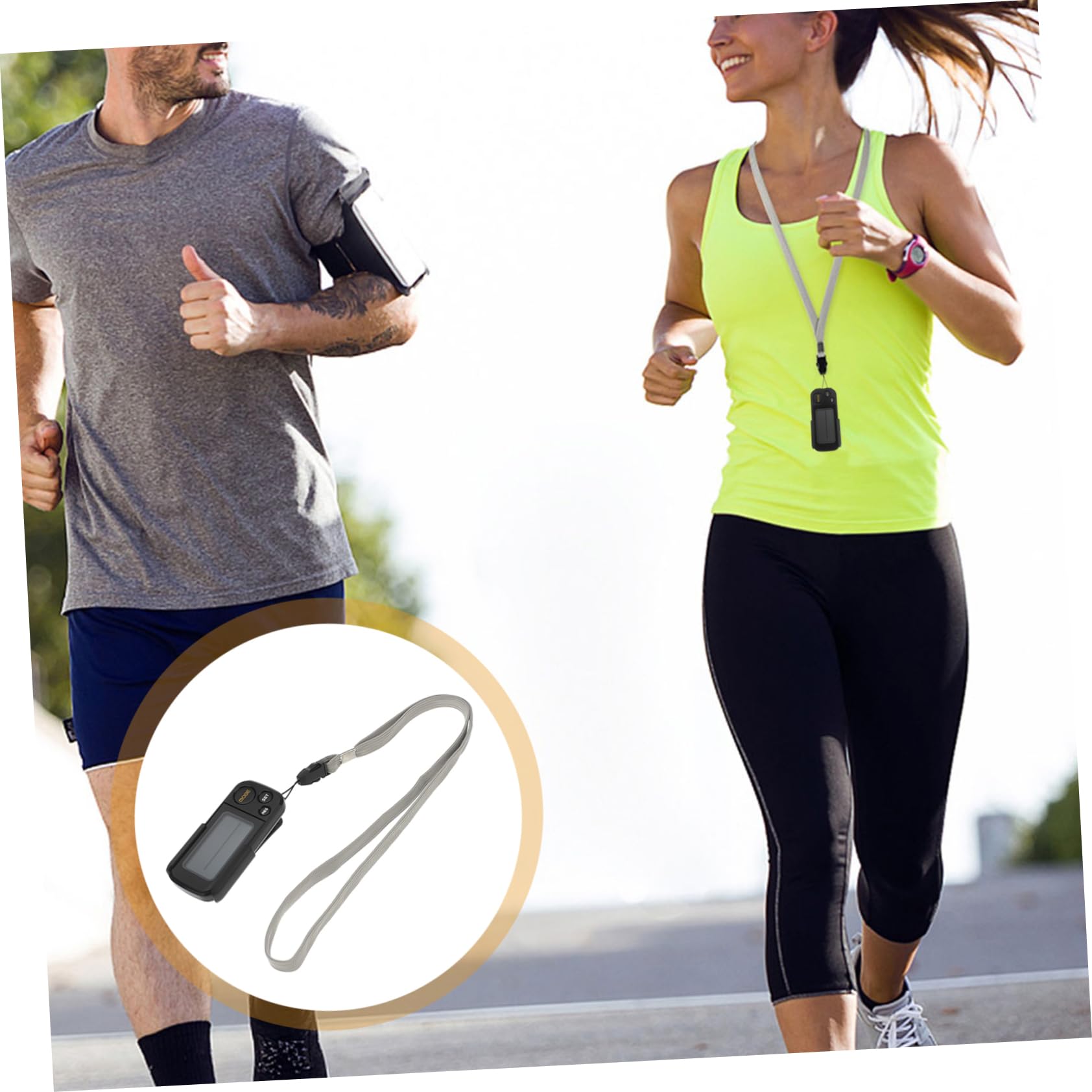 UPKOCH 2pcs Multi Functional Electric Fitness Pedometer Clip for Running Walking Easy to Use No Apps Required for Pocket Waist Steps Calories