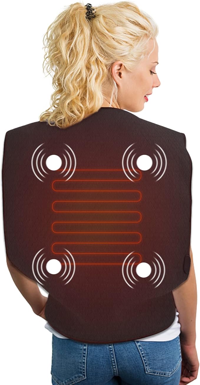 Rilextec Heating Pad for Back Pain Relief, Back Heating Pad with 9