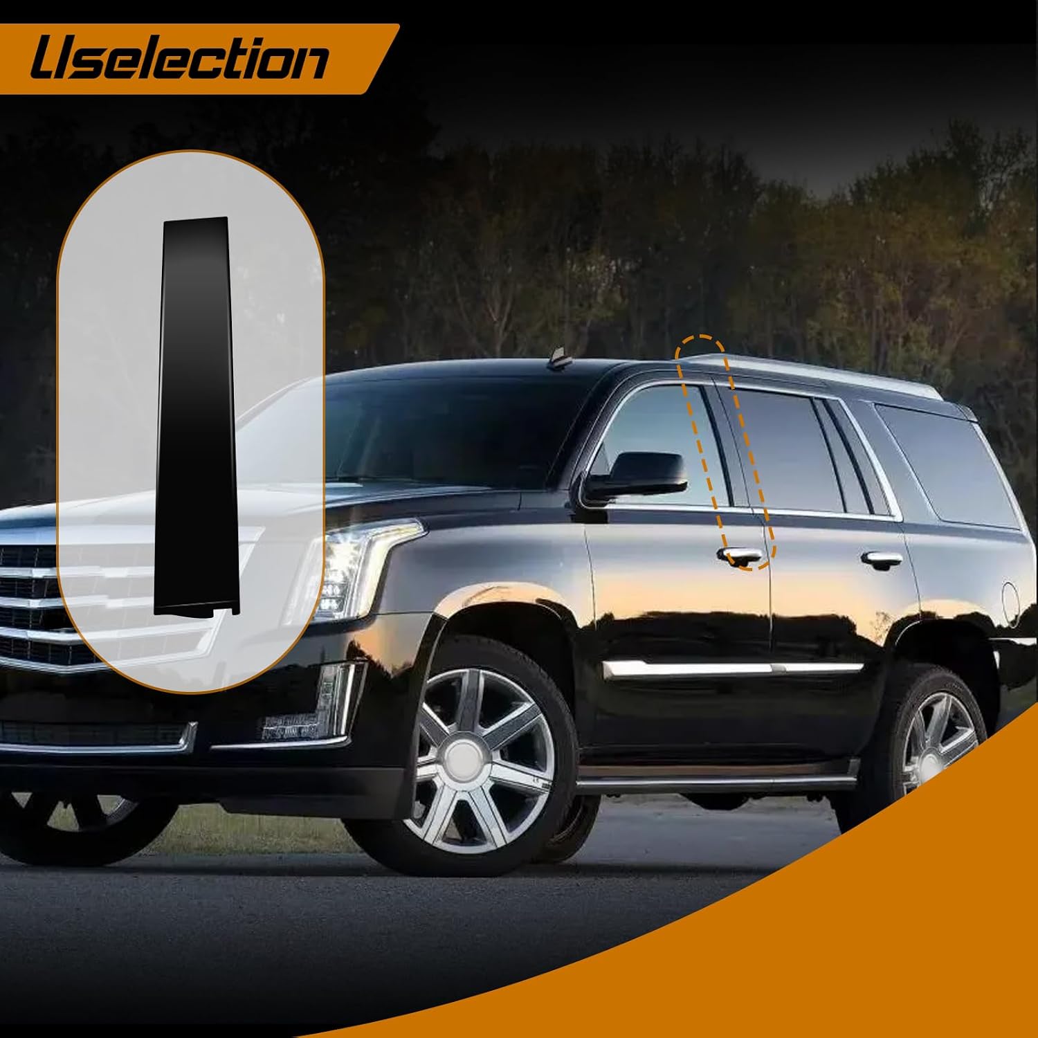 926-241 B Pillar Window Trim Door Molding Left Side Replacement for Cadillac Escalade ESV,GMC Yukon XL,4-Door Sport Utility 2015 2016 2017 2018 2019 2020 (Left Driver Side) (926-241)