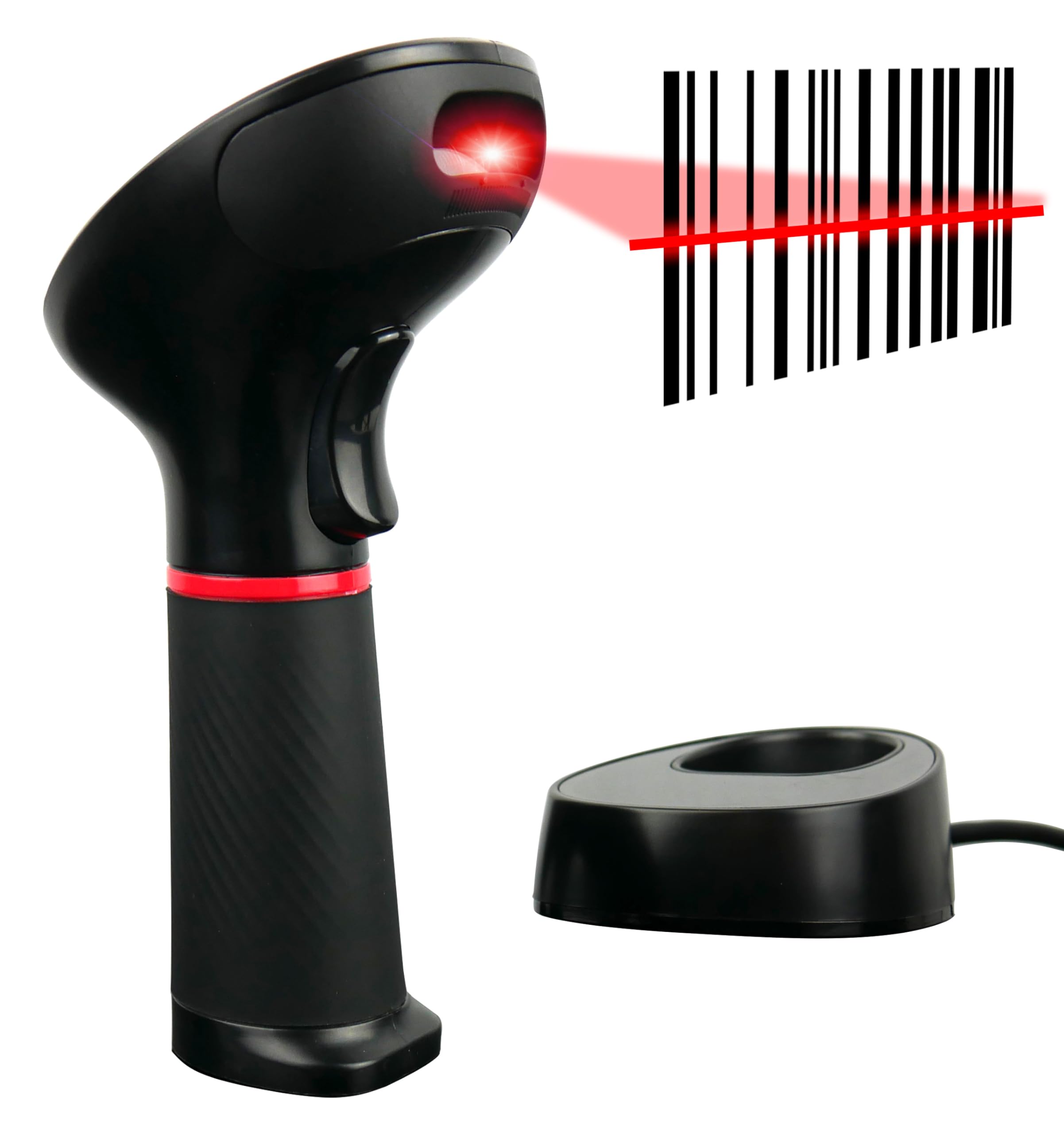 Wireless Barcode reader, Scans 1D 2D codes including QR & Aztec