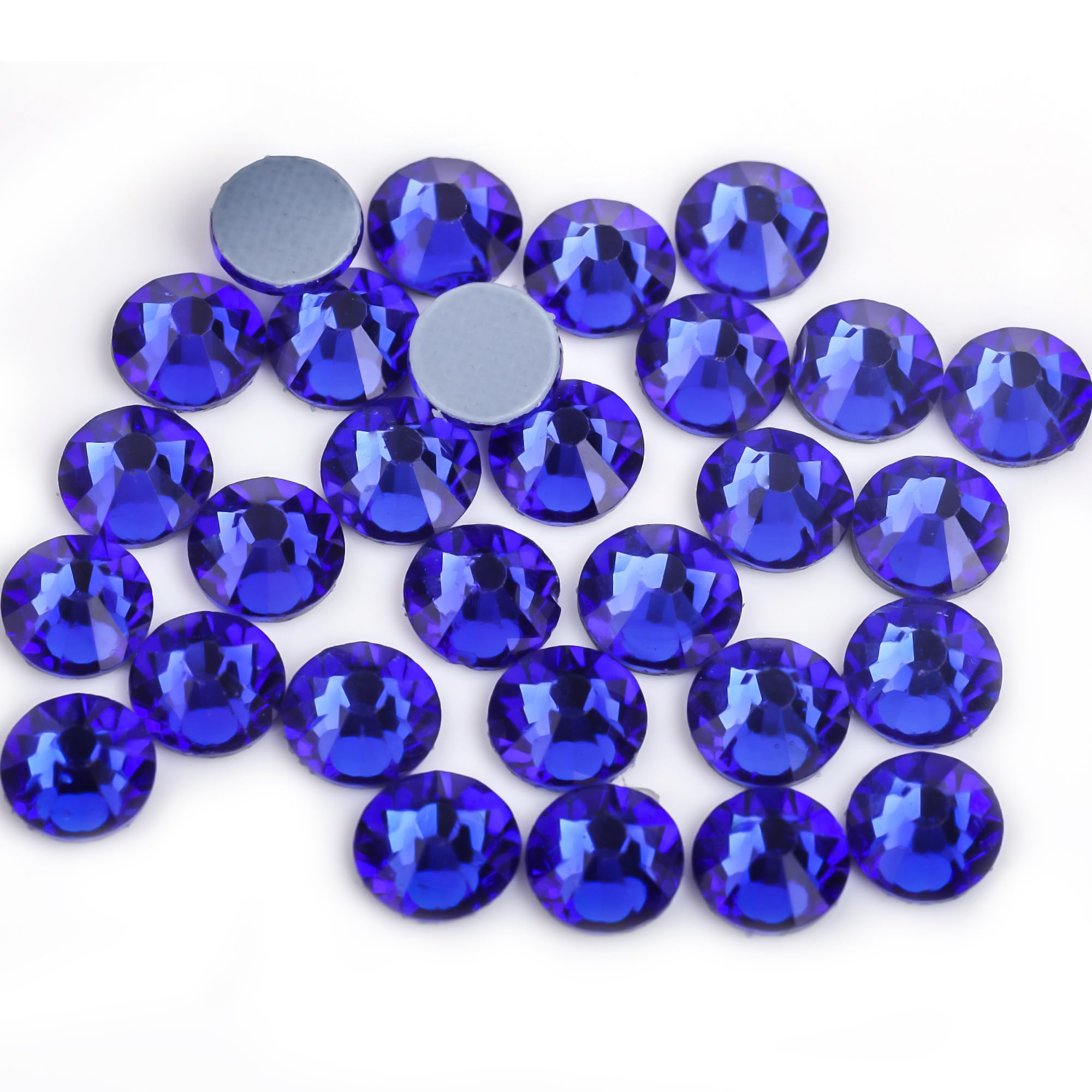 Diamantes Crystal Hotfix Rhinestones, Kryształki do żelazka Hot Fix, wielokolorowe, różne rozmiary, 1000 szt.(PEACOCK BLUE,SS20-1440pcs)