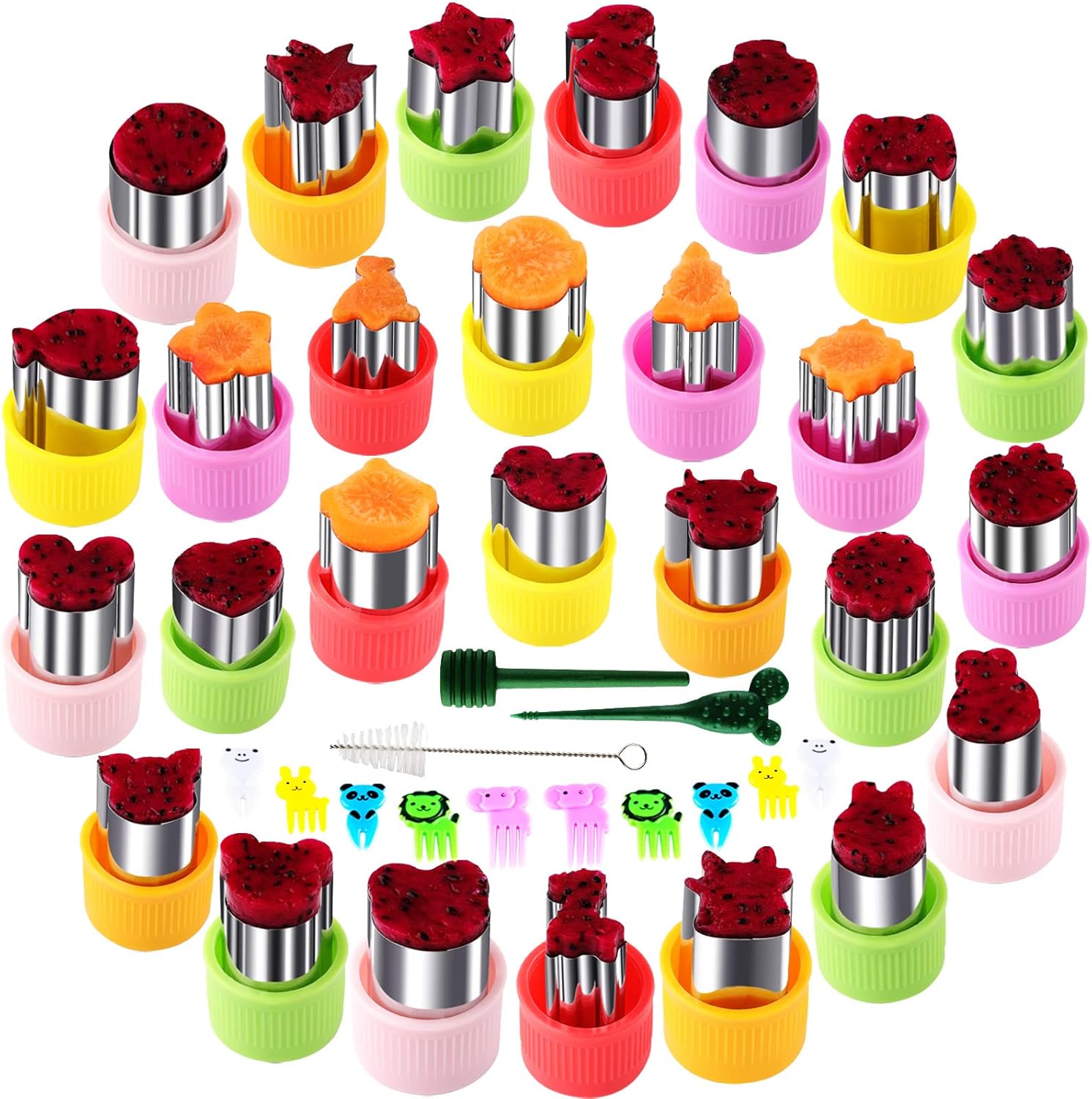 Vegetable Cutter Shapes Set 28 PCS Mini Shaped Cutters