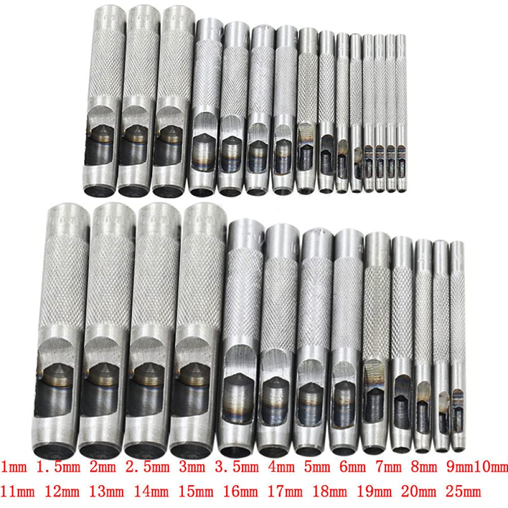 1 sztuk 25 rozmiar Pick 1mm-25mm metalowe narzędzia skórzane skórzany dziurkacz zestaw rzemieślniczy dziurkacz dziurkacz dziurkacz do odzieży płótno, 18mm