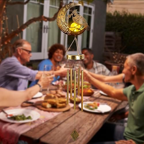 Vista 68 de Campanillas de viento de mariposa de latón, campanillas de viento de condolencias para exteriores, regalos para mamá, decoración de campanillas