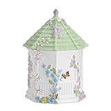 Butterfly Meadow Figural Gazebo Cookie Jar, 10-Inch, White