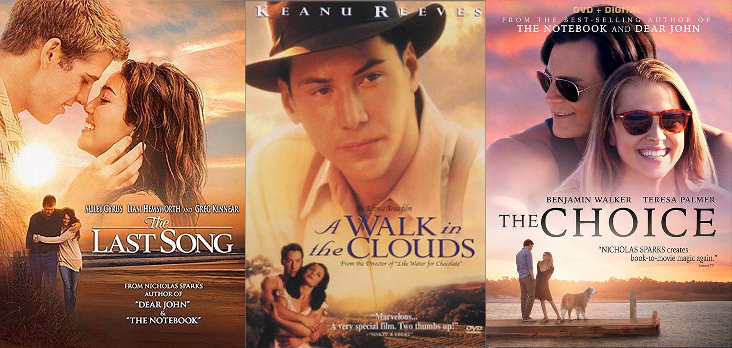 First Meet Romance Classics Nicholas Sparks The Last Song & The Choice + A Walk in The Clouds 3-DVD Love Bundle