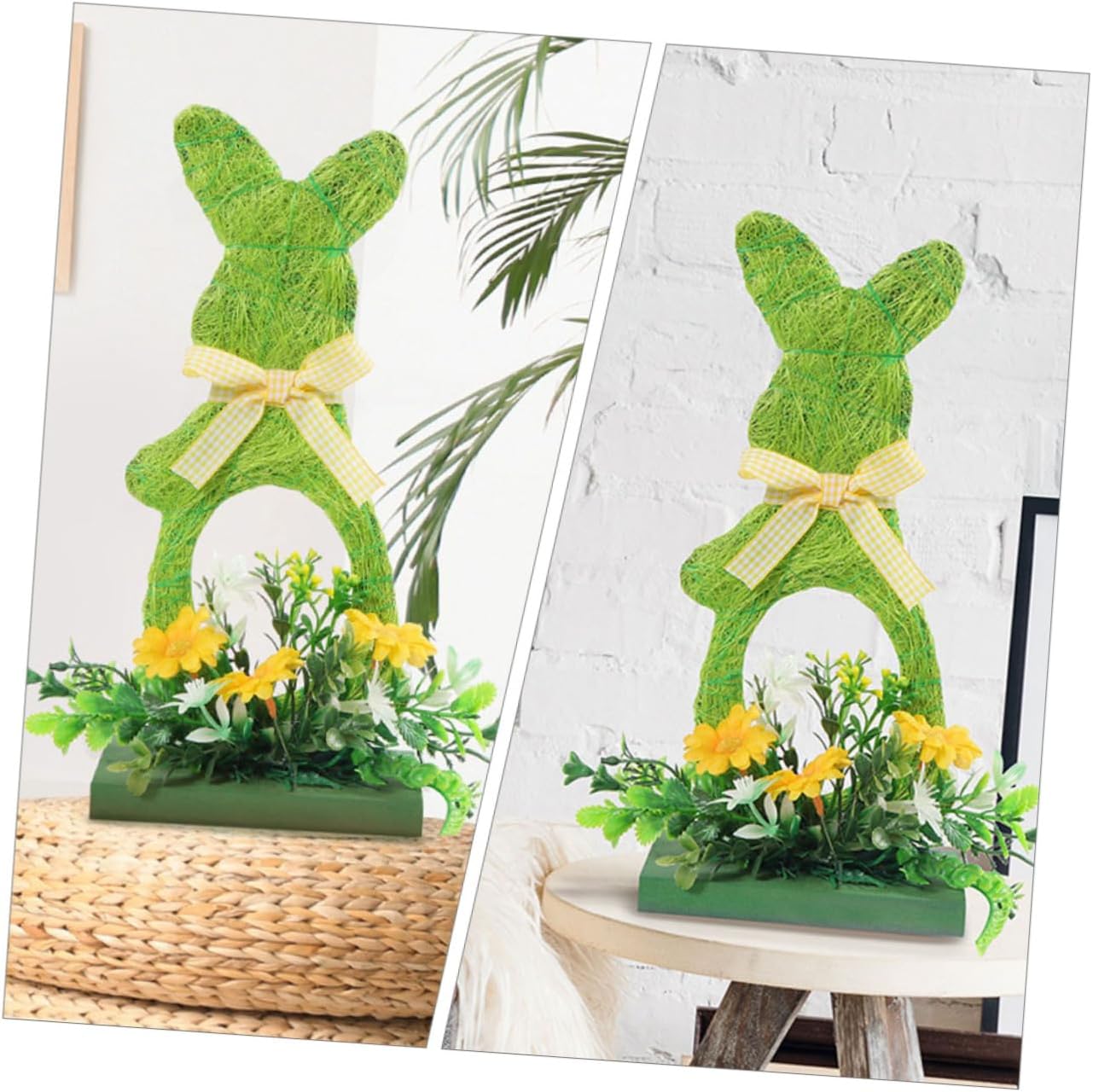 PRETYZOOM 3pcs Easter Bunny Wooden Decor Spring Tabletop Decoration Charming Easter Table Decor for Festive Parties Wood Craftsmanship for Home and Celebrations
