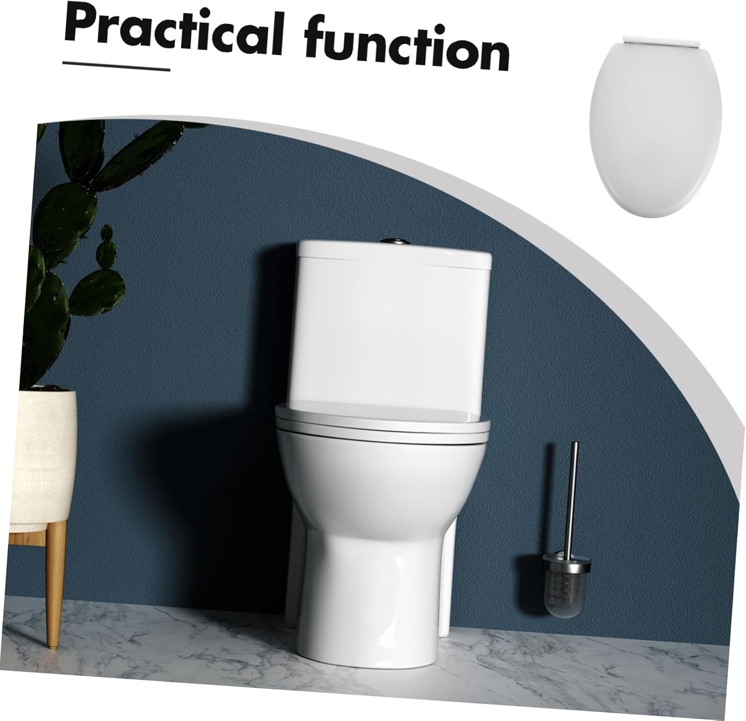 Thickened Toilet Seat Cover and Comfortable Lid for All Toilet Types Easy to Install and Clean Bathroom Accessory for Use