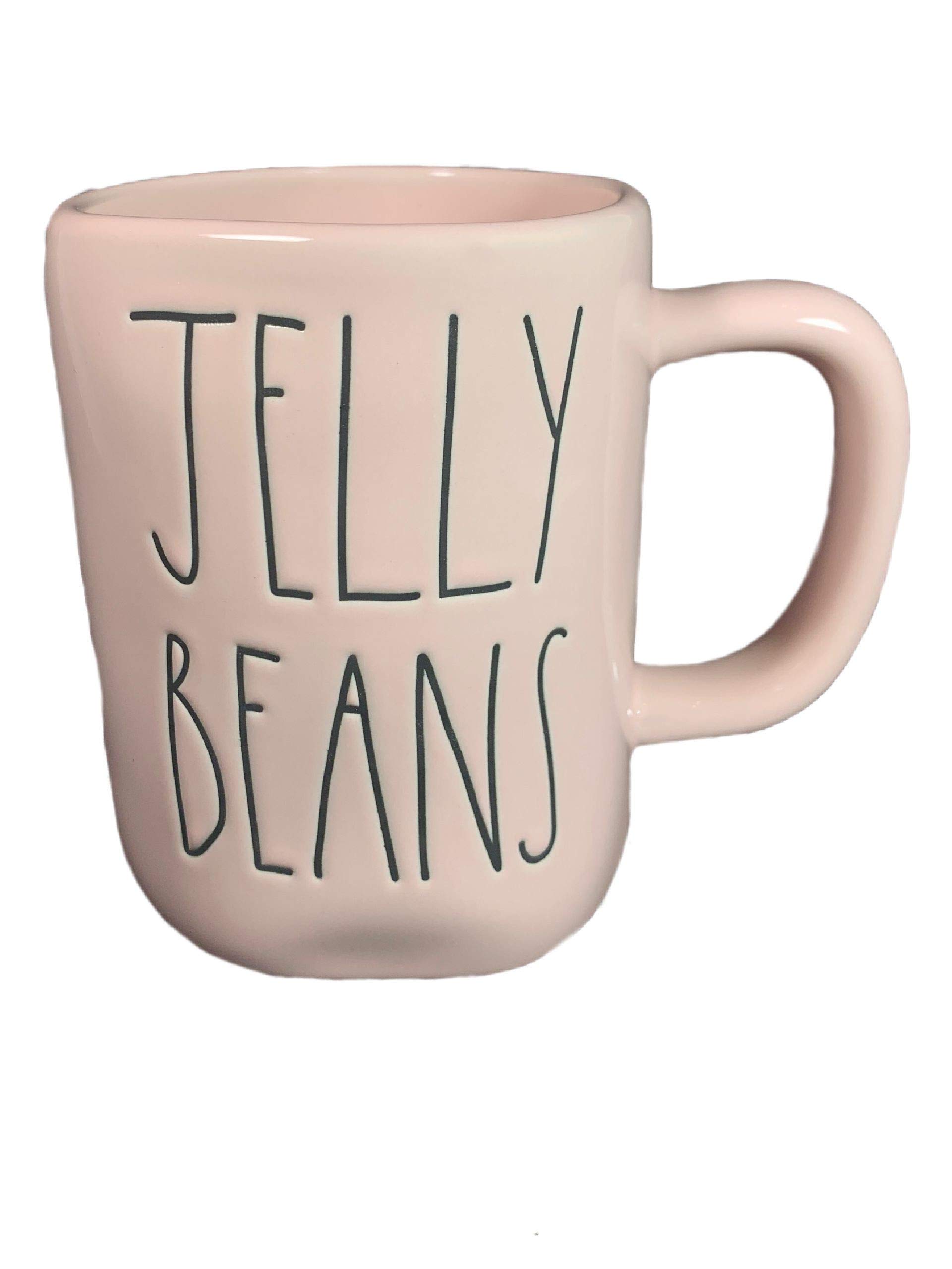 Rae Dunn JELLY BEANS Mug - allside pink - ceramic - Very rare!