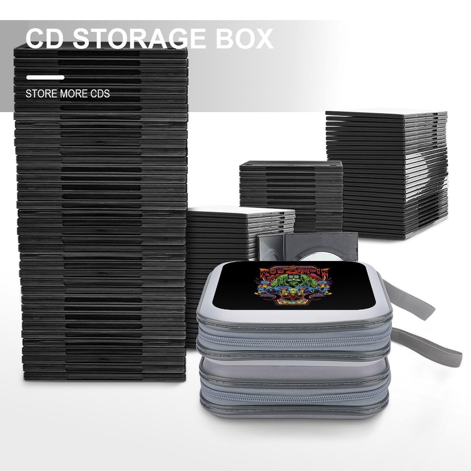 Amazon.co.jp: CD収納ボックス ロブ・ゾンビ DVDケース ディスク収納