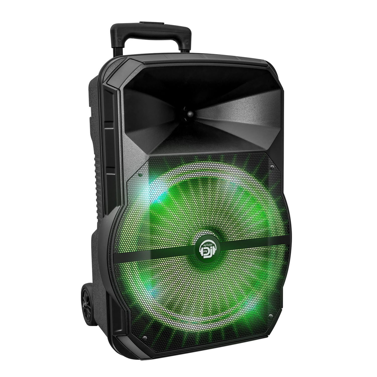 MDJ12 RVB Enceinte Sono Mobile 600W 12" LEDs Bluetooth USB Micro VHF Filaire Télécommande Clé USB 32Go