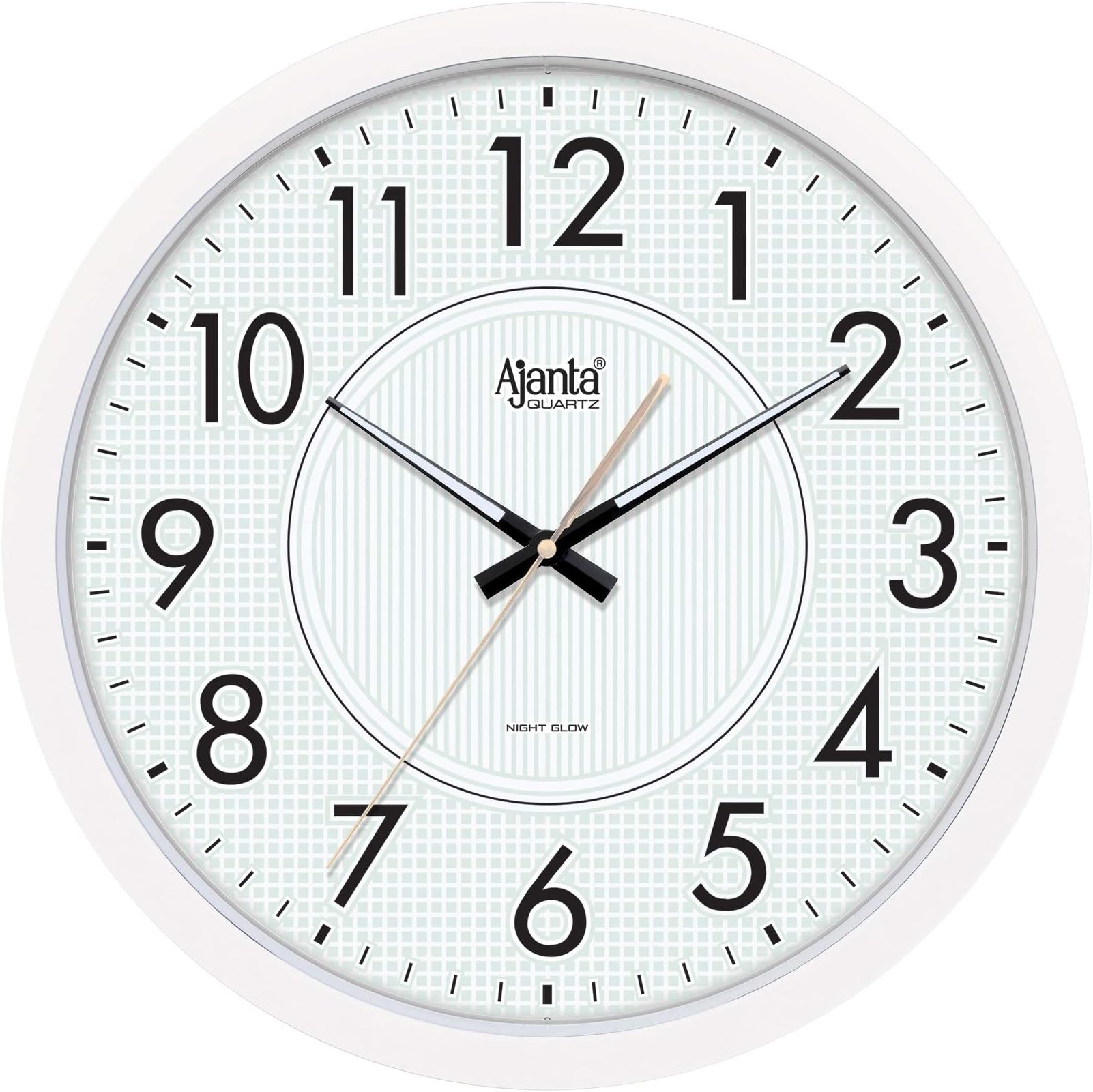 Buy Ajanta Plastic Quartz Real Silent Sweep Movement 14 Inches Night