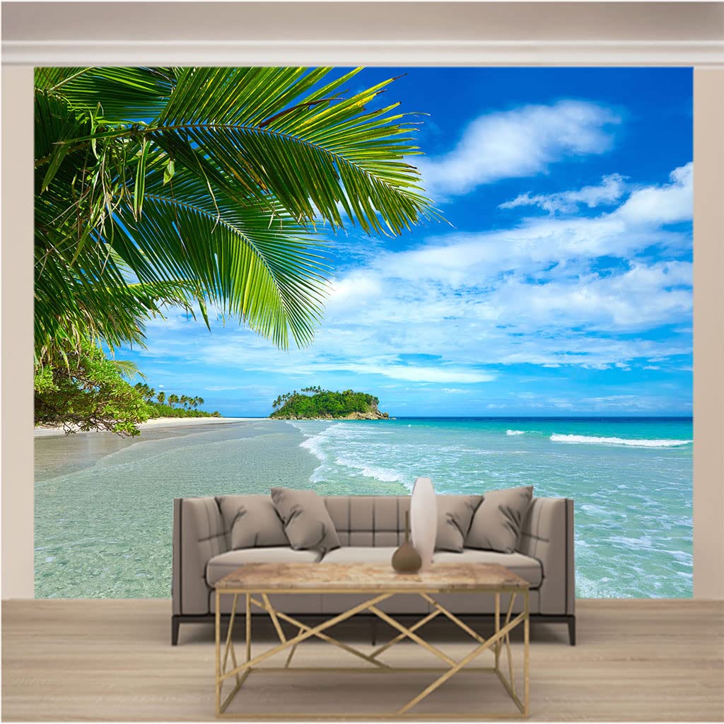 Papier Peint Intissé Île d'Hawaï Décor Moderne Toison 3D L 200cm
