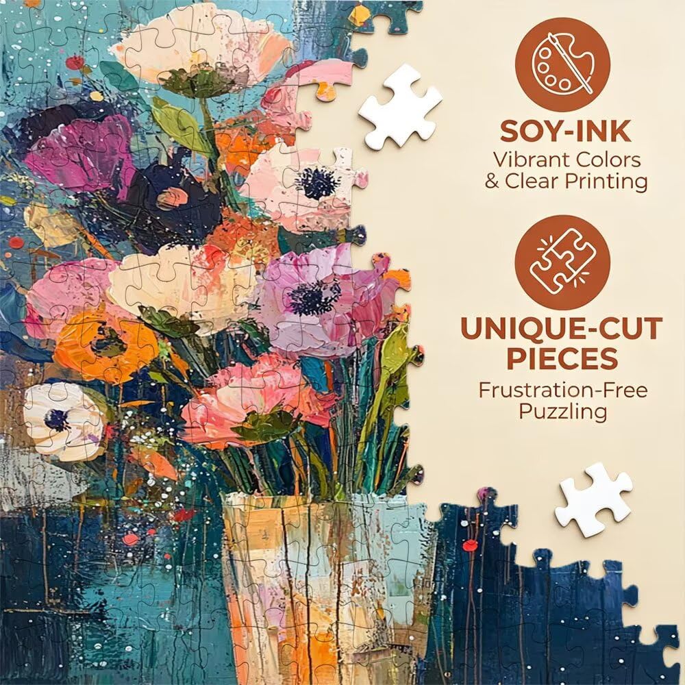 Puzzle 3000 elementów, puzzle dla dorosłych wazon bukiet artystyczne puzzle, gra puzzli, drewniane układanki, niemożliwe klasyczne układanki, do gry edukacyjnej wyzwanie zabawki, układanki rodzinne