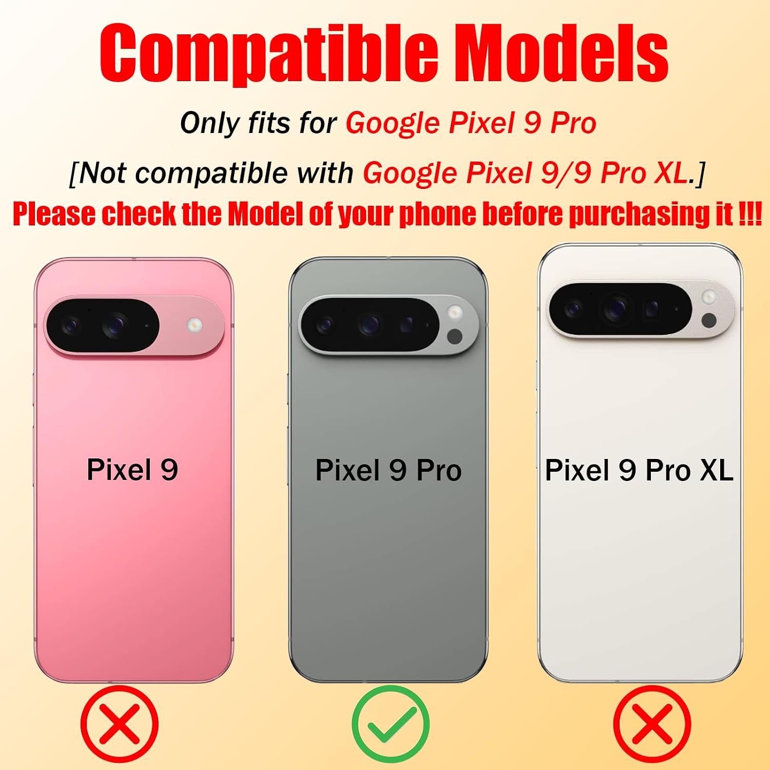 for Pixel 9 Pro Back Glass Replacement Compatible with Google Pixel 9 Pro Back Glass Cover with pre-Installed Adhesive and Camera Lens + Reparing Toolkits (Obsidian)