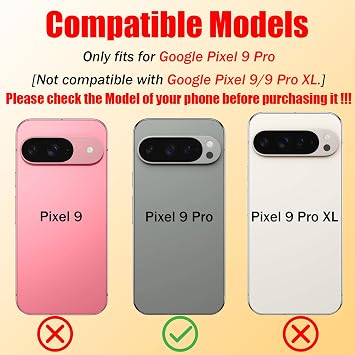 Pixel 9 Pro バックガラス交換用 Google Pixel 9 Proバックガラスカバーと互換性があり、接着剤と修復ツールキットが事前に取り付けられていますオブシディアン