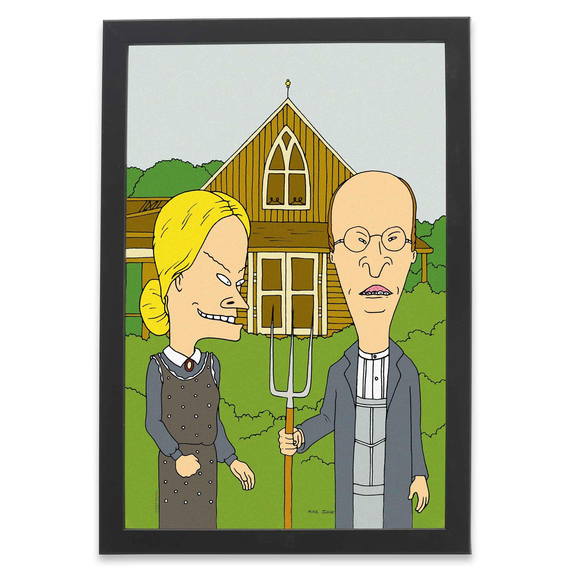 Amazon.com: Beavis and Butt-Head American Gothic Framed Wood Wall