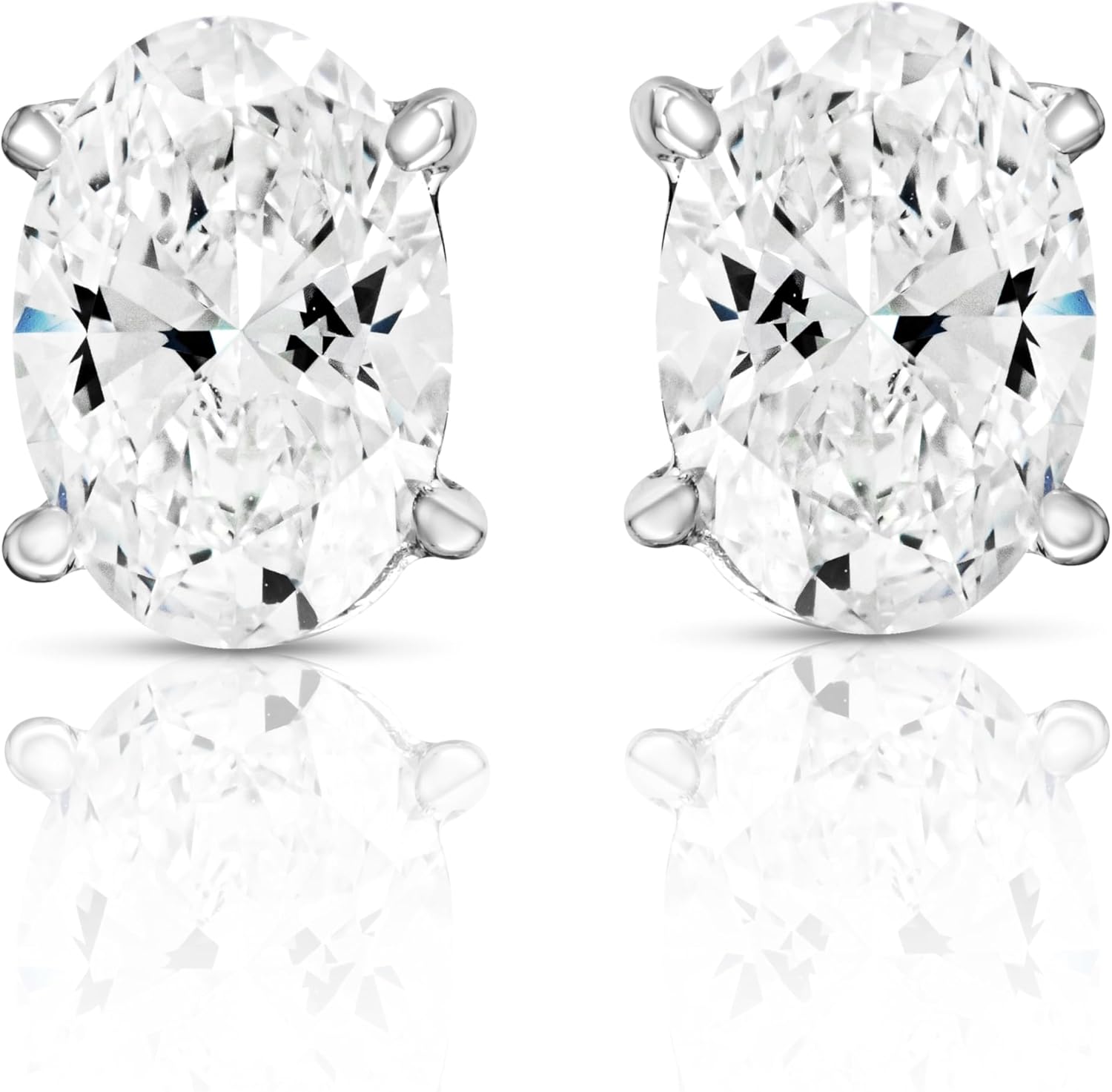 The Diamond Channel CERTIFIED 1 to 10 Carat LAB GROWN Diamond Stud Earrings Round Cut 4 Prong PUSH BACK (F-G Color, VS1-VS2 Eye Clean Clarity)