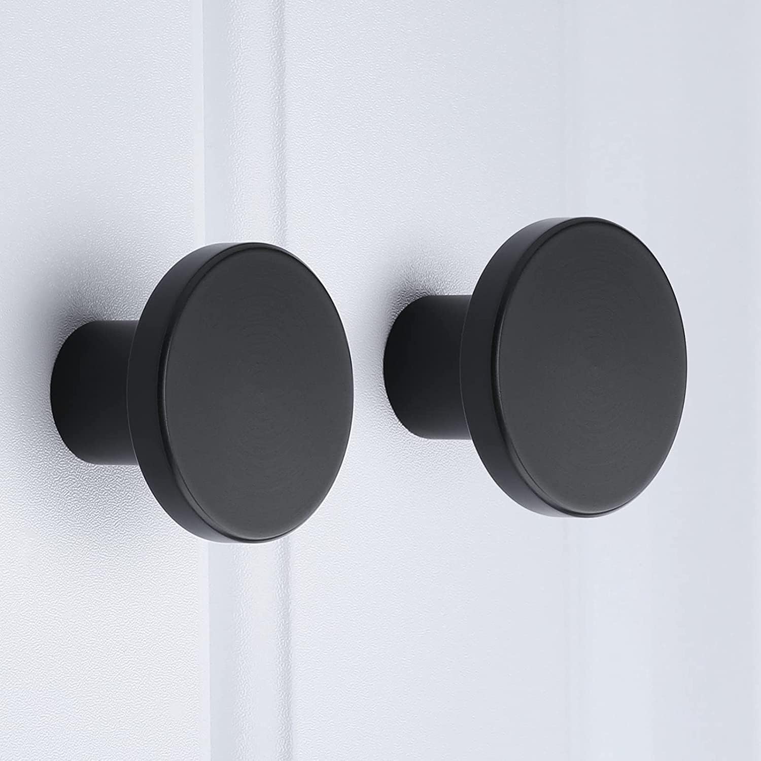 2X Black Ceramic 35mm Drawer Knob - Cupboard Door Handle - Bathroom ...