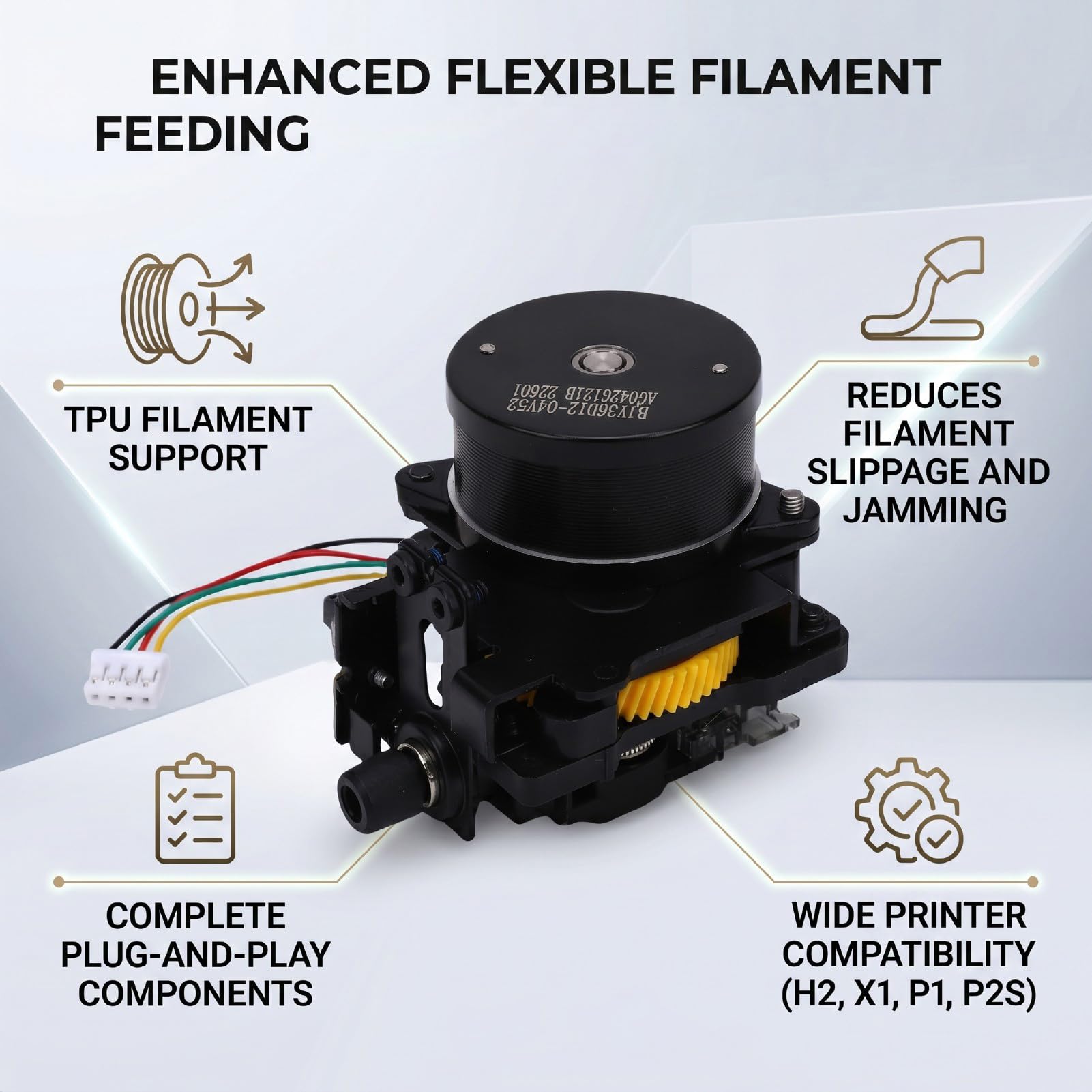 PUSOKEI TPU Feed Assist Module Replacement for 3D Printers