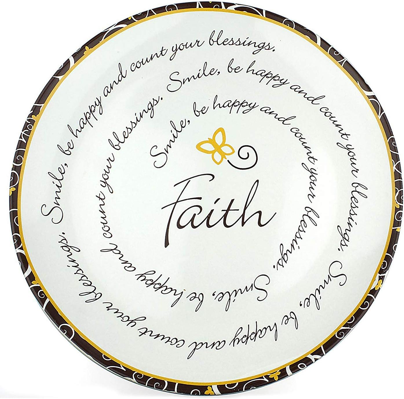 Ceramic Collector Plate, Faith Gift, 9. 5” Faith Plate, Best Inspirational Present, Faith Home Decor.