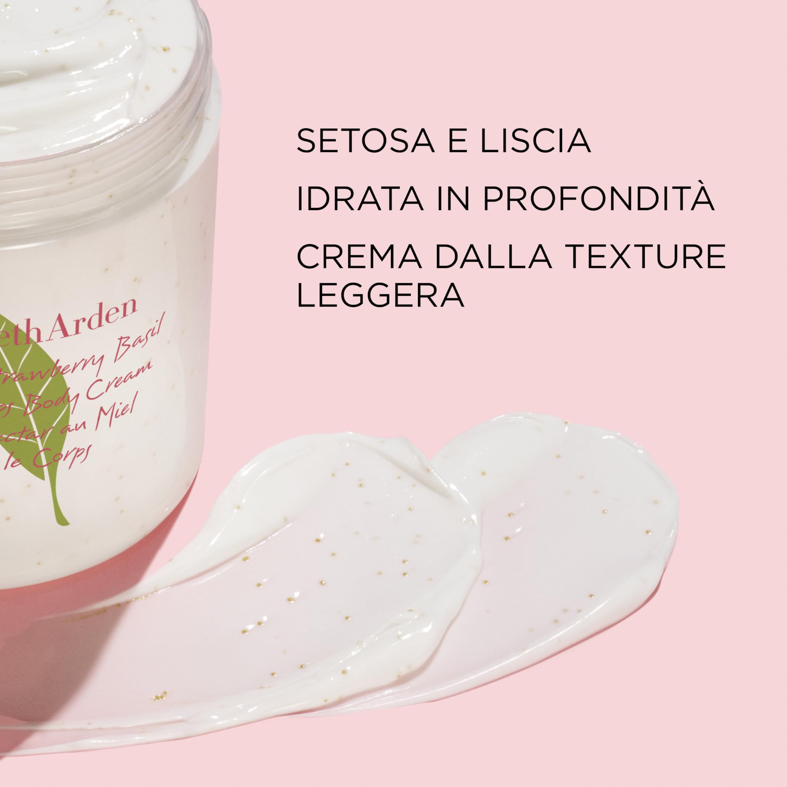 Elizabeth Arden - Green Tea Strawberry Basil Honey Drops Crema Corpo, Idratazione Nutriente 500ml + Elizabeth Arden - Green Tea Strawberry Basil Eau de Toilette, Profumo da Donna 100ml