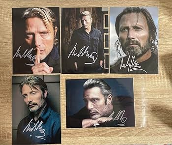 Amazon.co.jp: マッツ ミケルセン 複製サイン入りポートレート5枚