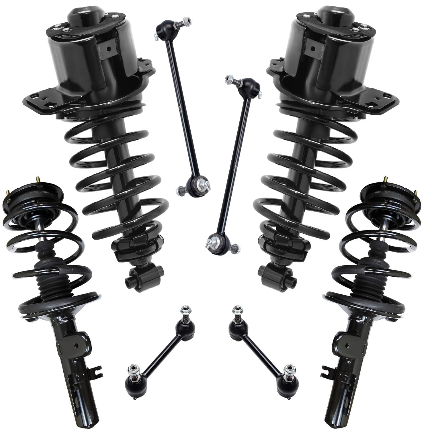 Detroit Axle - 8pc FWD Struts Sway Bar Link for 2005-2007 Mercury Montego