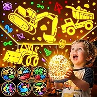 Vista 1 de Pikoy Juguetes de excavadora de construcción【15 sonidos y 6 películas】Juguetes de camión para edades de 5 a 7 años [31 colores y control remoto] Luz