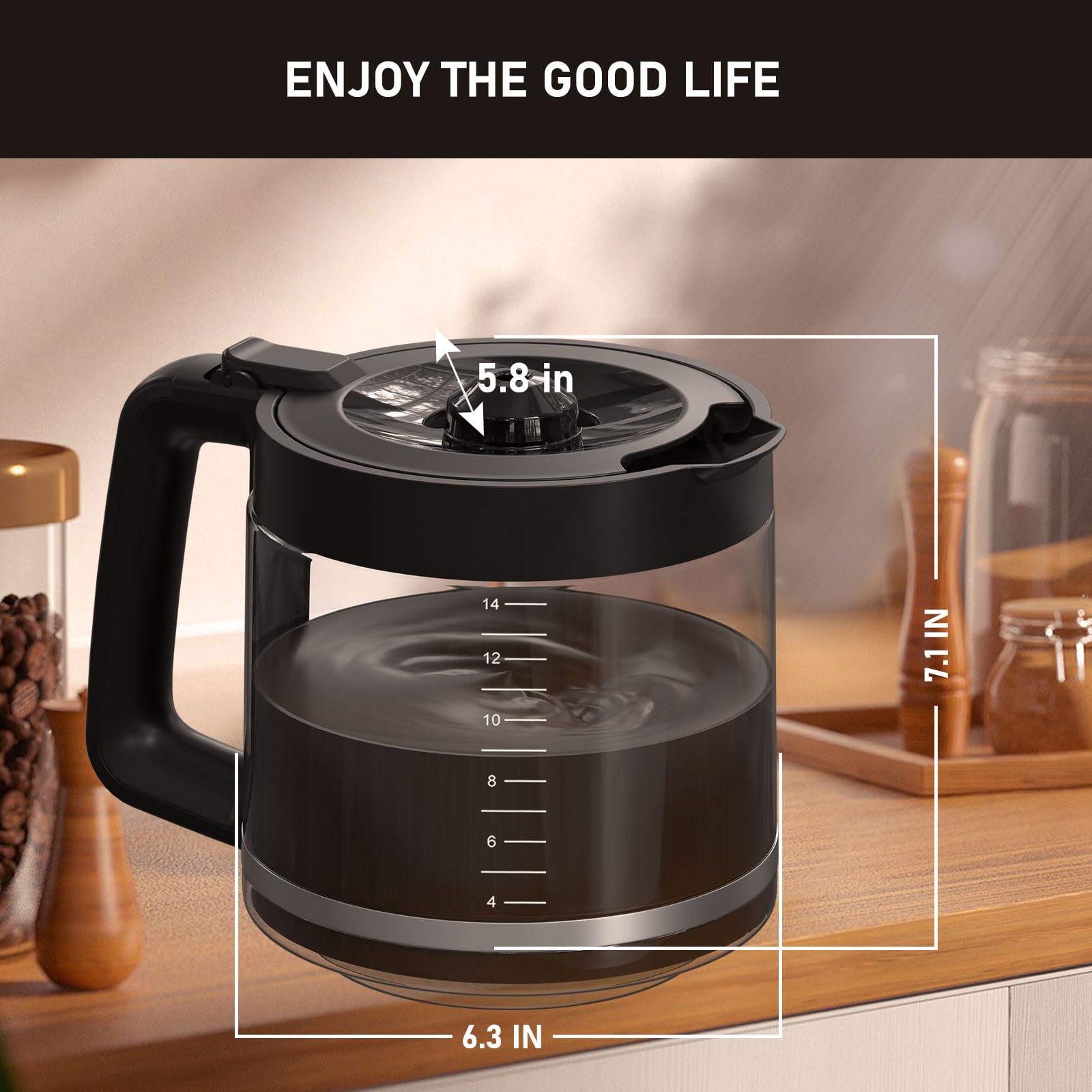 Amazon.com: 14-Cup Coffee Pot Replacement Carafe Compatible with Mr. Coffee  14-Cup Programmable Coffee Maker, Model #: BVMC-PC14-CARAFE. 1 Pack: Home &  Kitchen