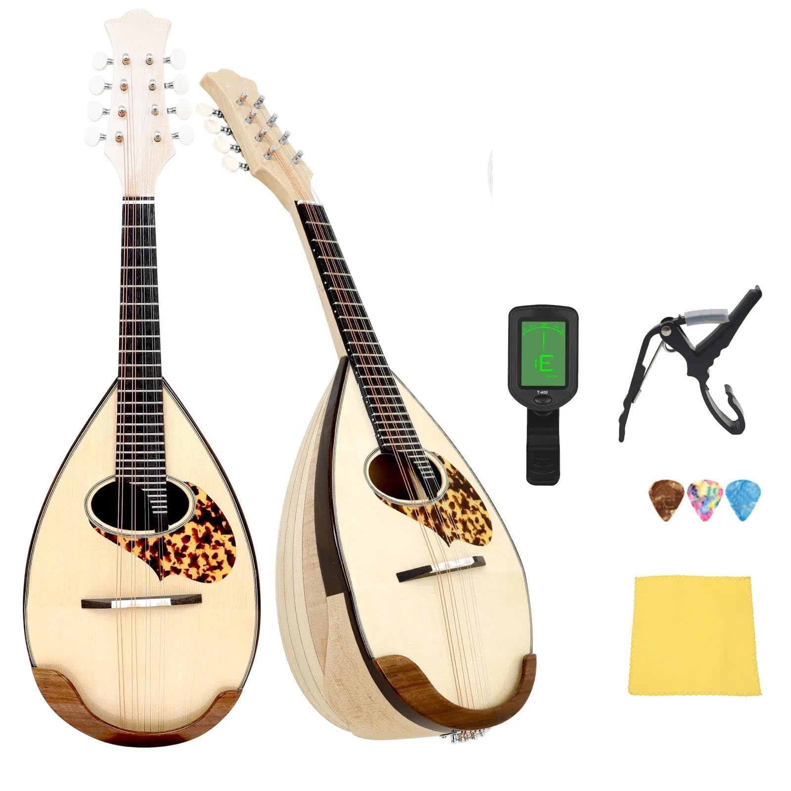 Instrumenty 8strunowe O Wysokim Tonie Ręcznie Robiona Gitara Mandolinowa Z Drewna Klonowego W Kształcie Miarki Zestawy Mandolin