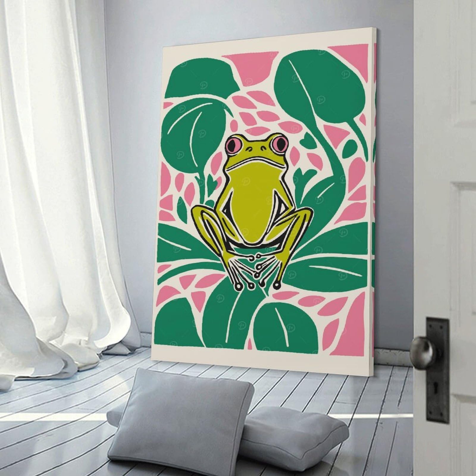 Junmoney Colorful Little Drog Decorative Canvas Print, 20x30inch(50x75cm), for Hallway, Entryway Or Landing, Home Artwork for First Impressions